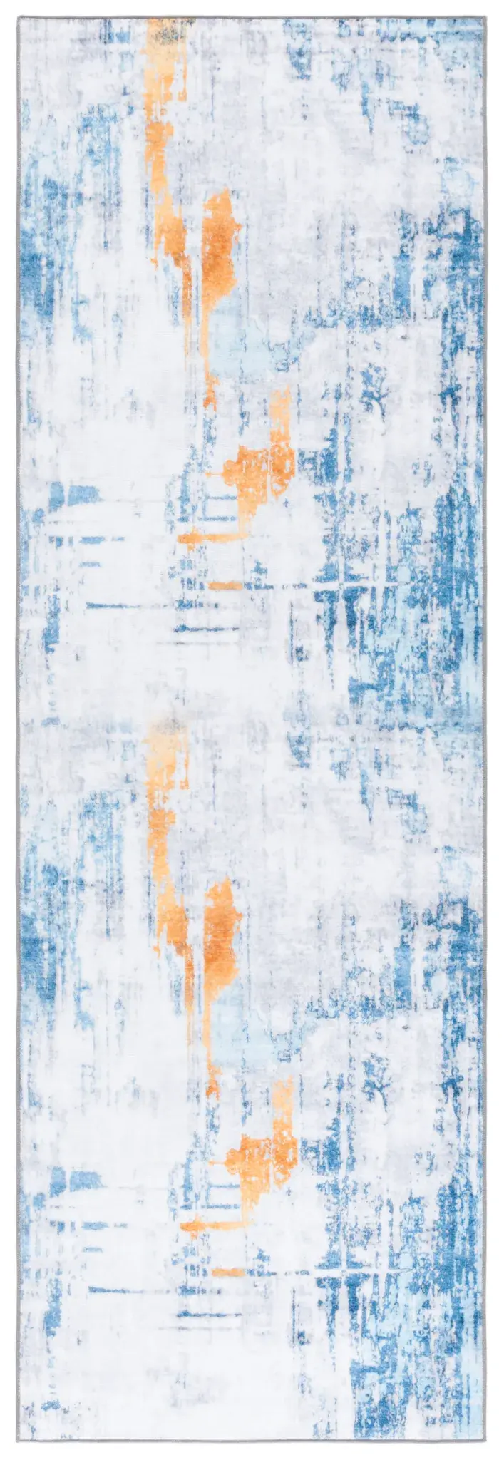 Santa Monica Abstract Brushstroke Washable Rug