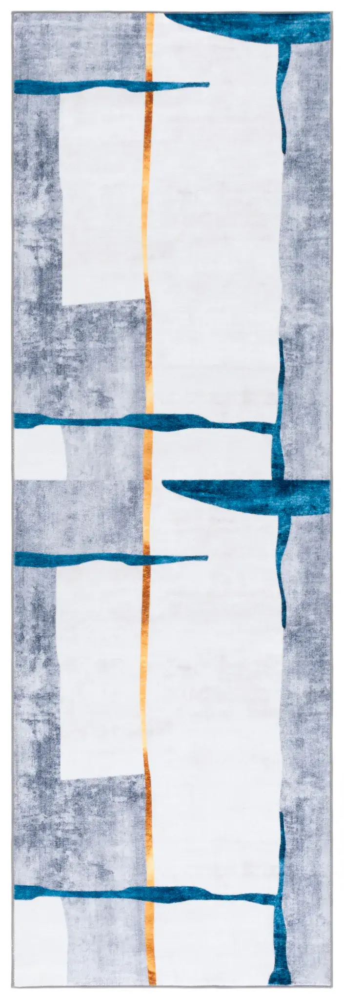 Santa Monica Abstract Color Block Washable Rug
