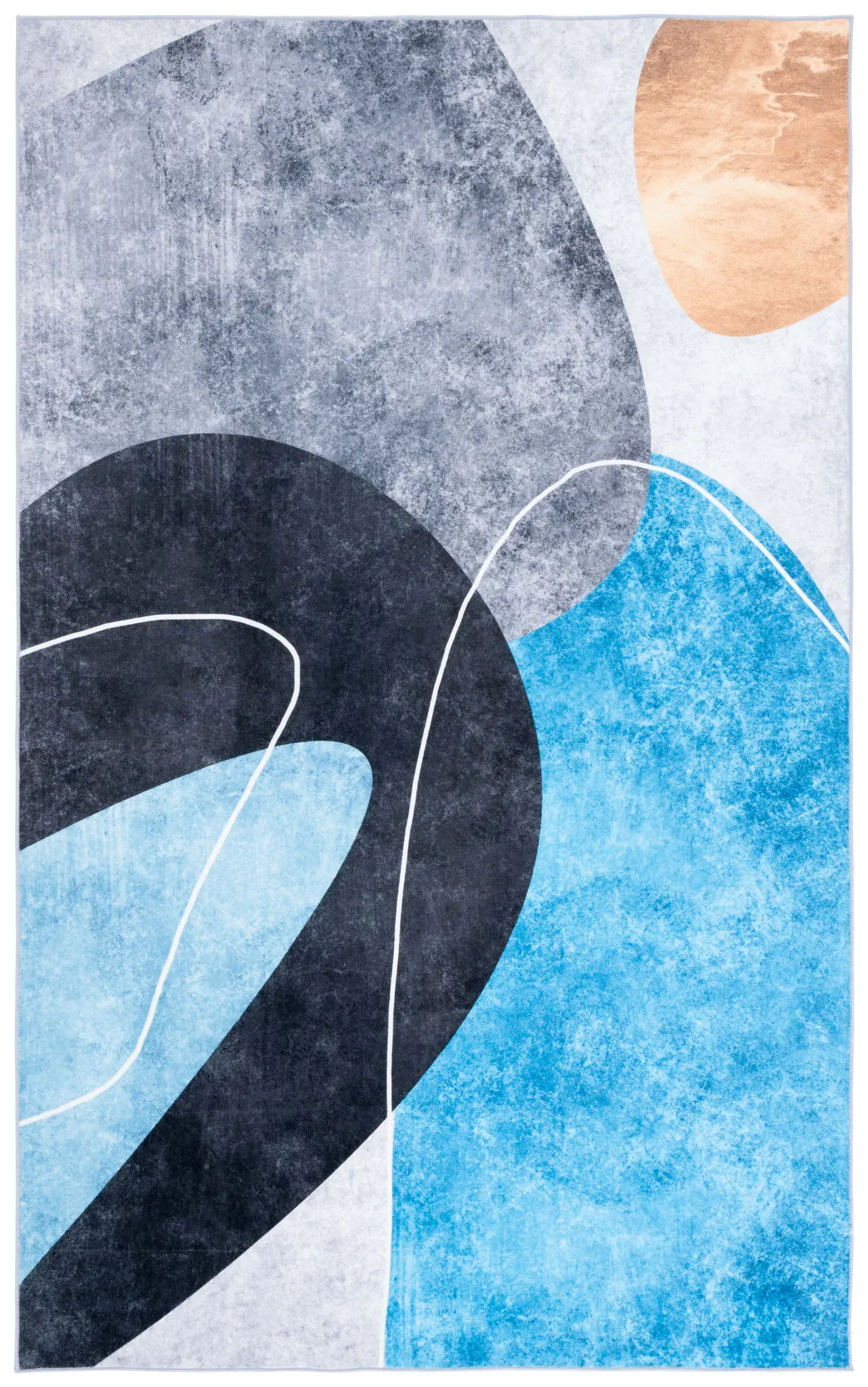 Santa Monica Abstract Shapes Washable Rug