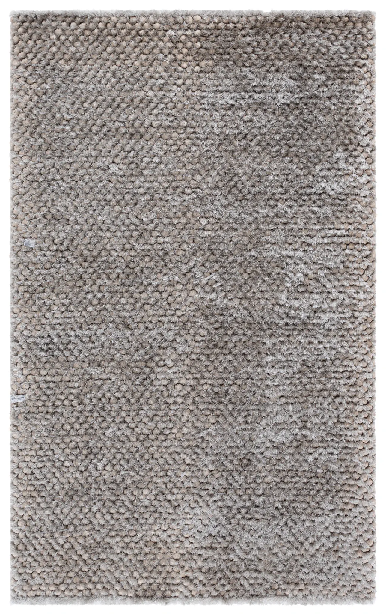 Saint Tropez Pebbled Solid Hand-Woven Shag Rug