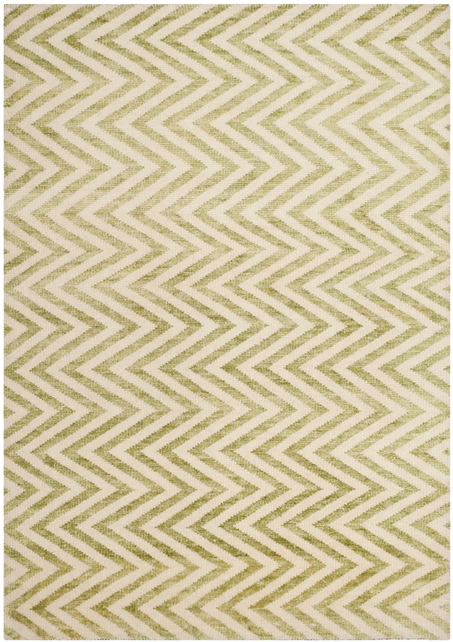 Stone Wash Chevron Hand-Knotted Rug