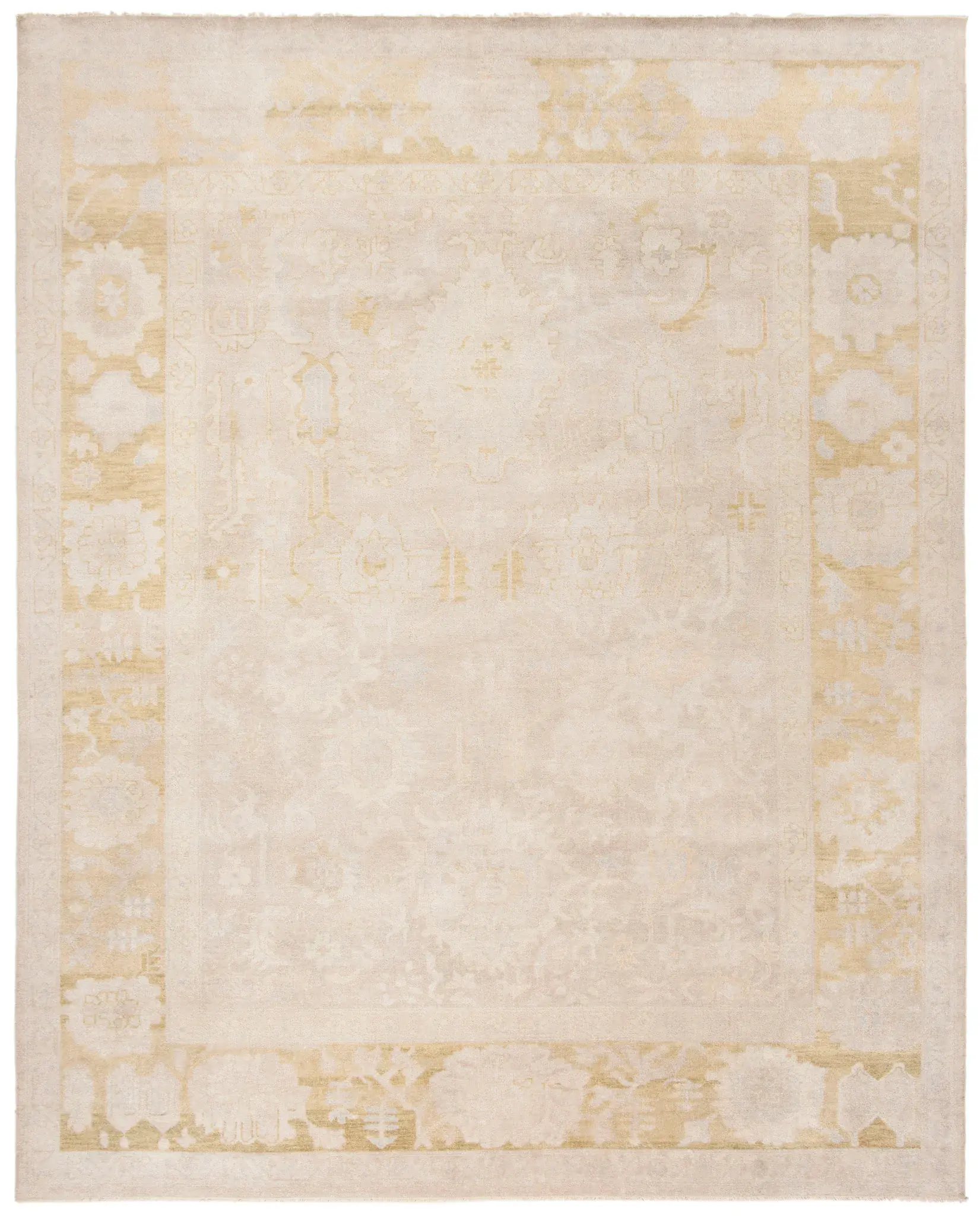 Sultanabad Traditional Medallion Hand-Knotted Wool Rug