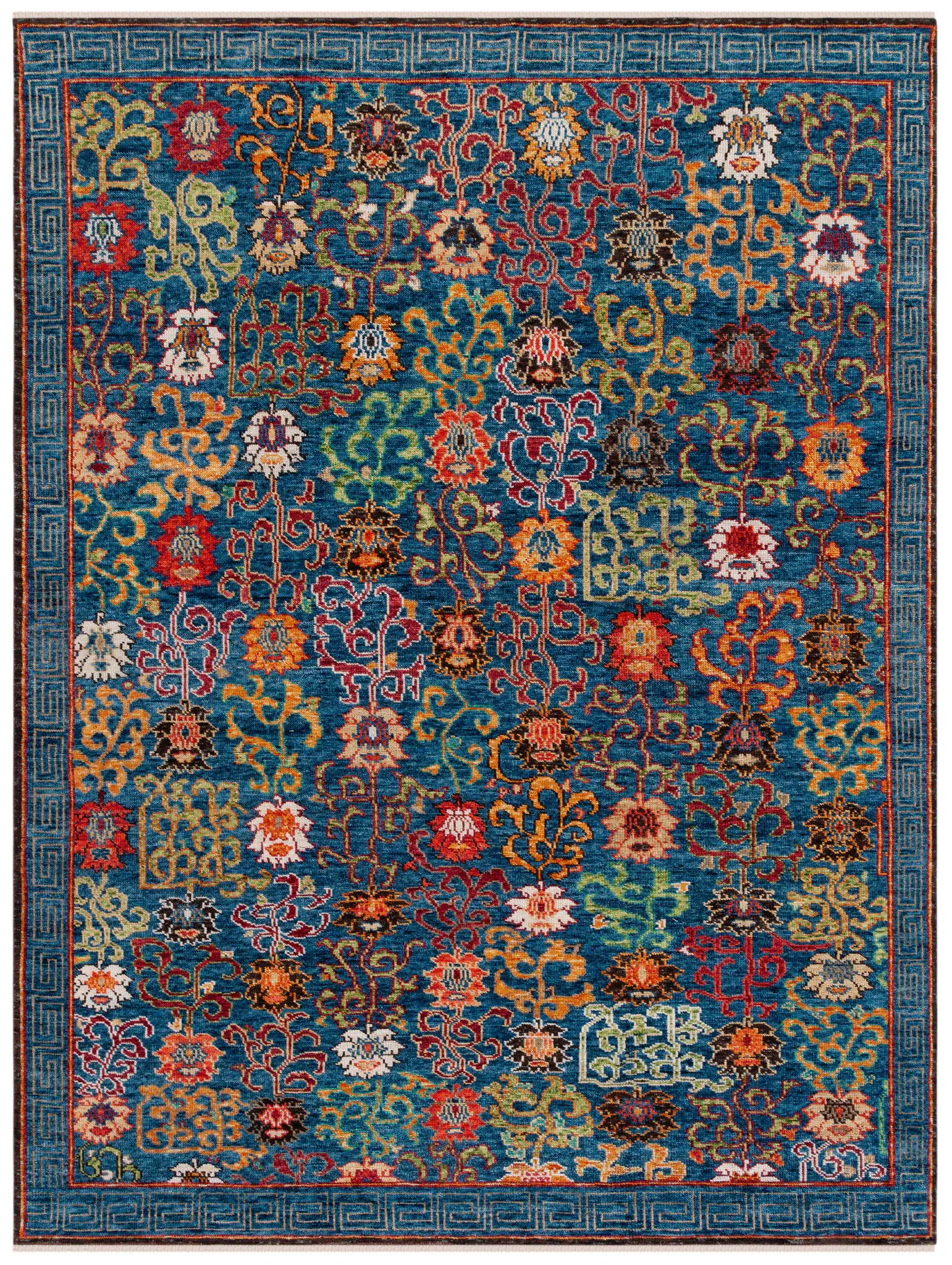 Sultanabad Vine And Blossom Hand-Knotted Wool Rug
