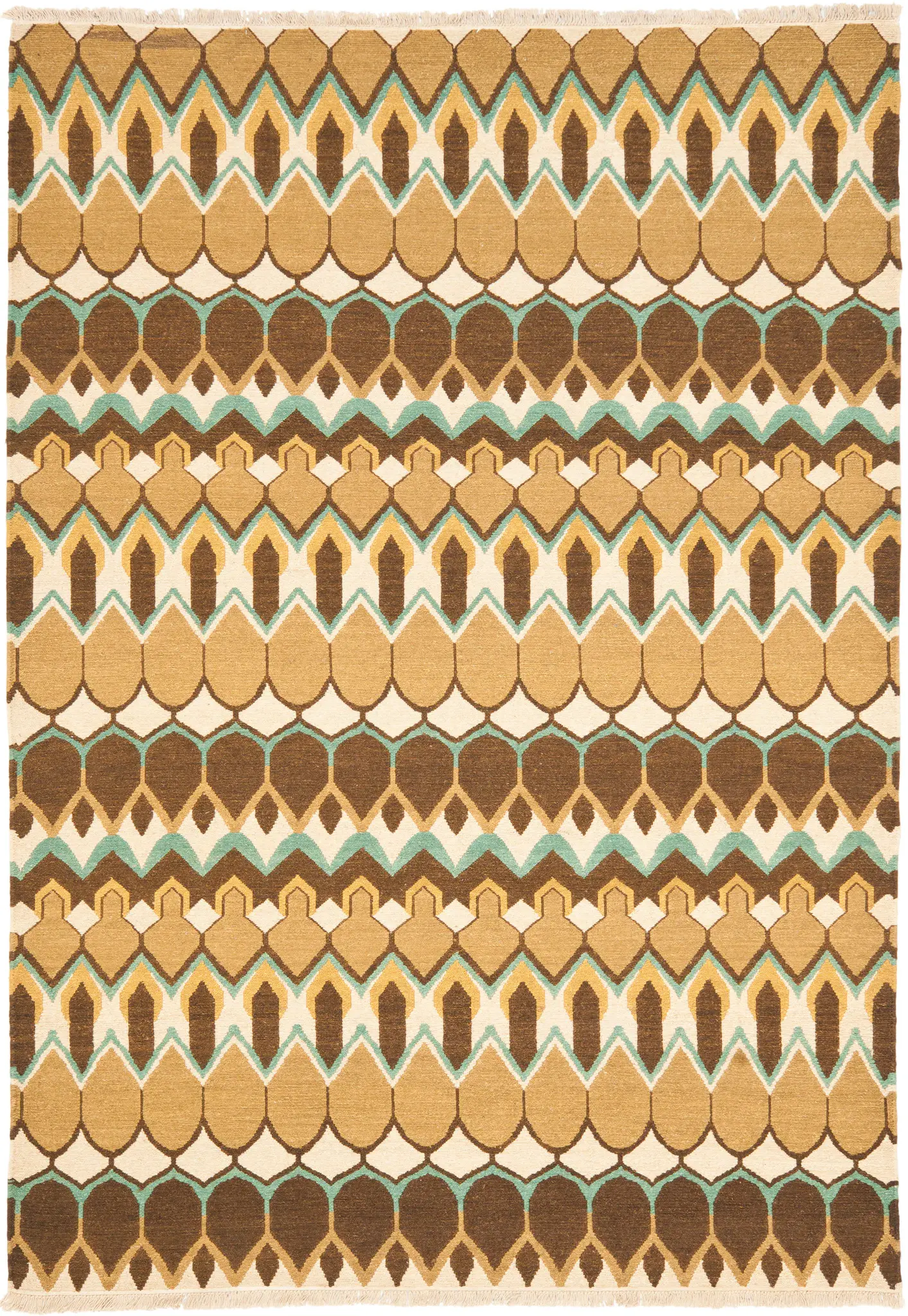 Sumak Banded Geometric Wool Rug