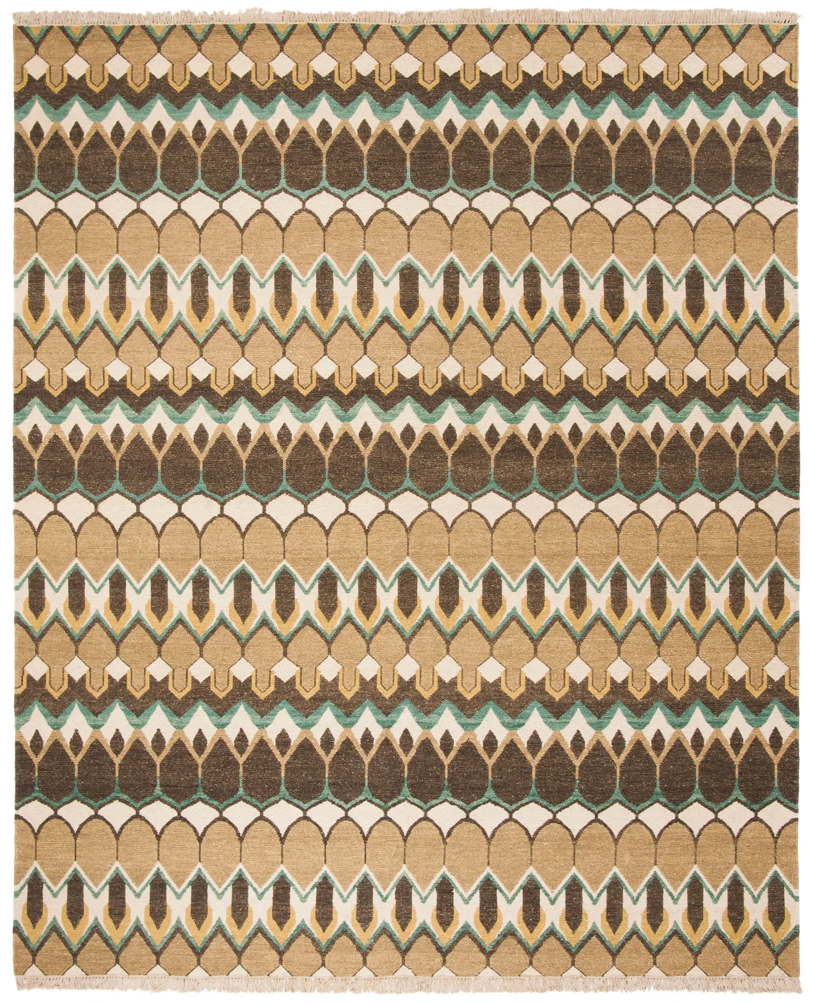 Sumak Banded Geometric Wool Rug