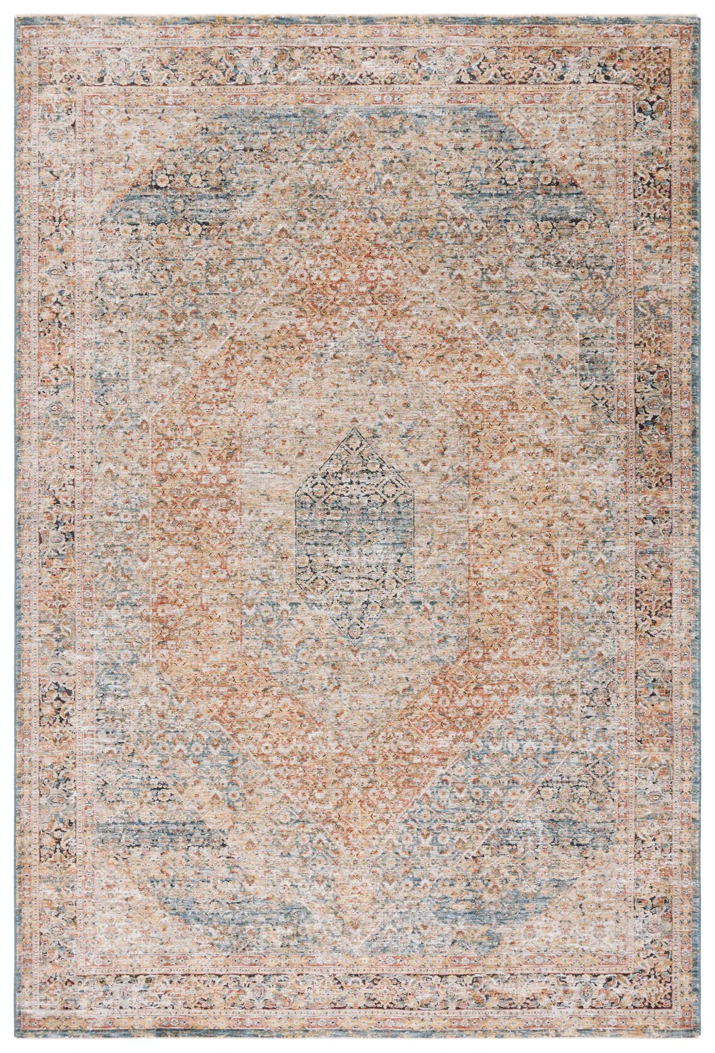 Silverado Distressed Traditional Medallion Rug