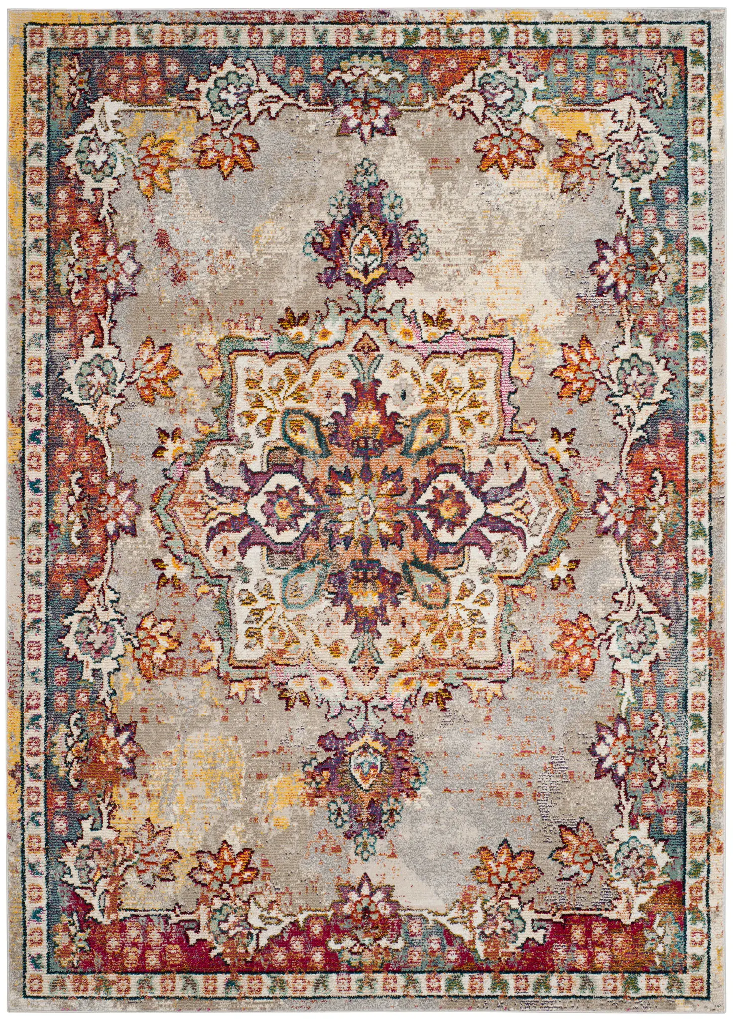 Savannah Bohemian Vintaged Medallion Rug