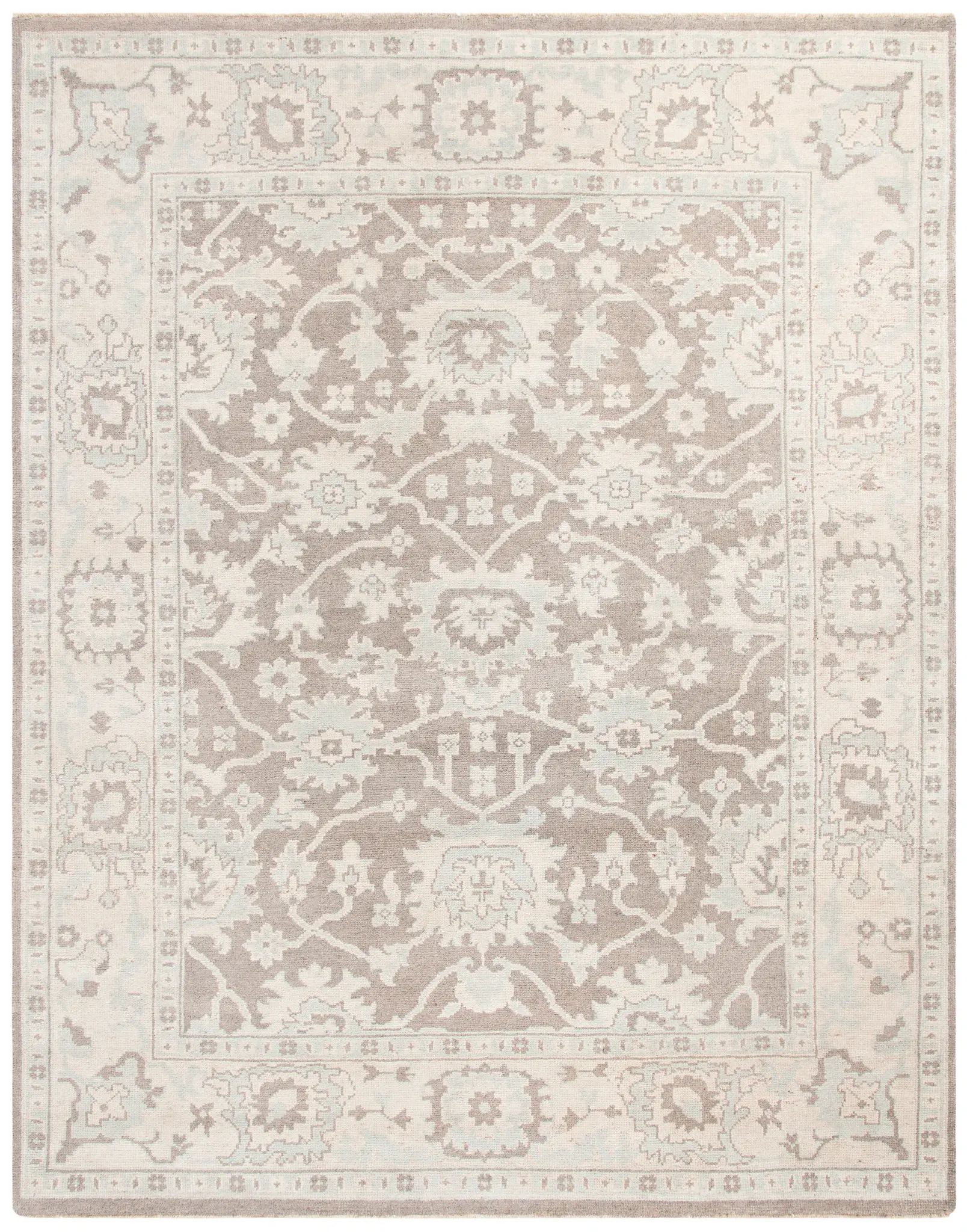 Sivas Floral Bordered Hand-Knotted Wool Rug