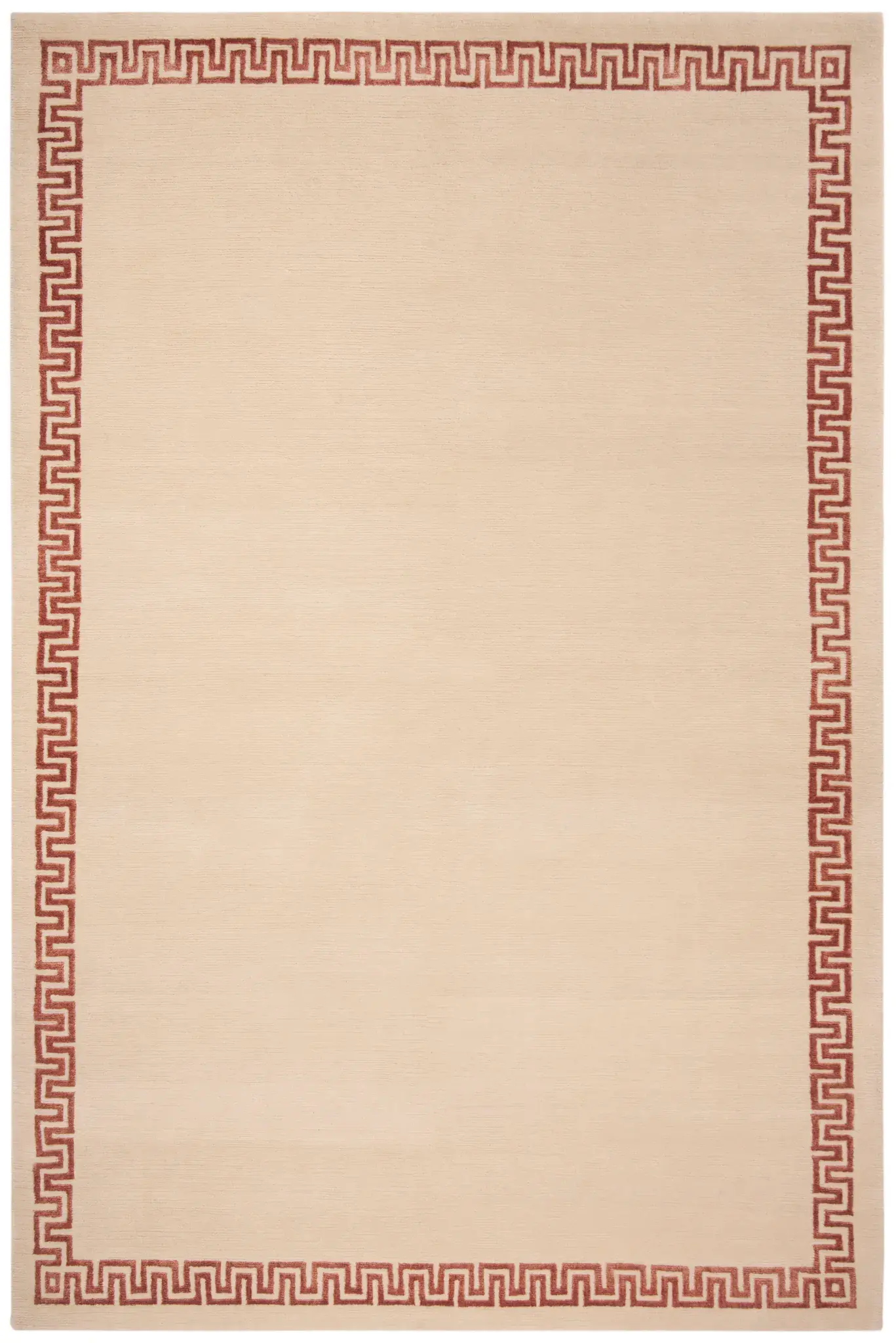 Nepalese Key Border Hand-Knotted Rug