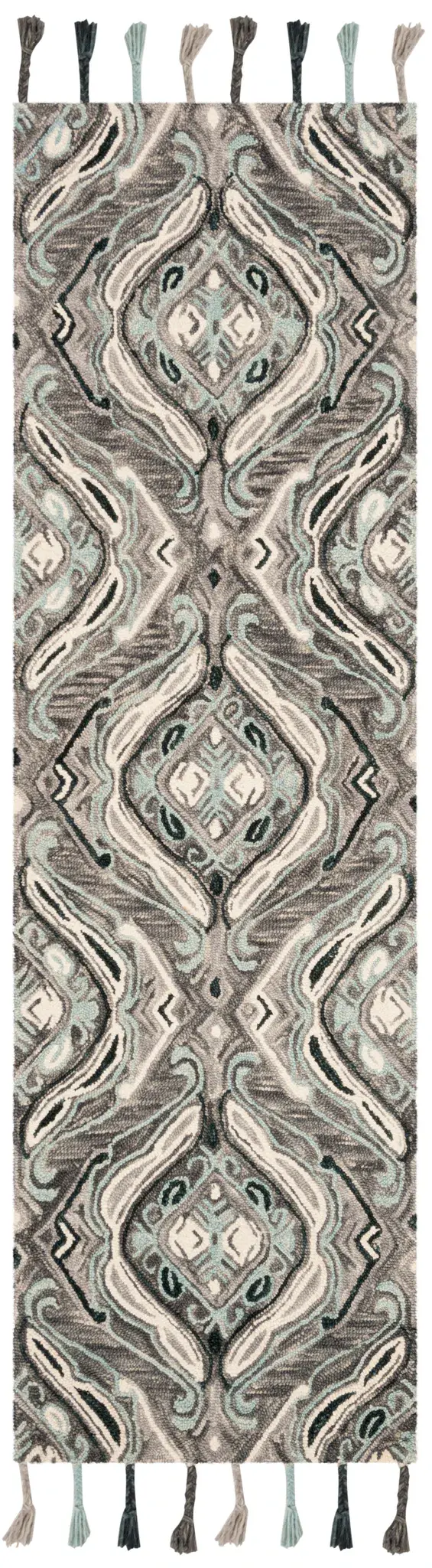 Suzani Ogee Hand-Hooked Wool Rug