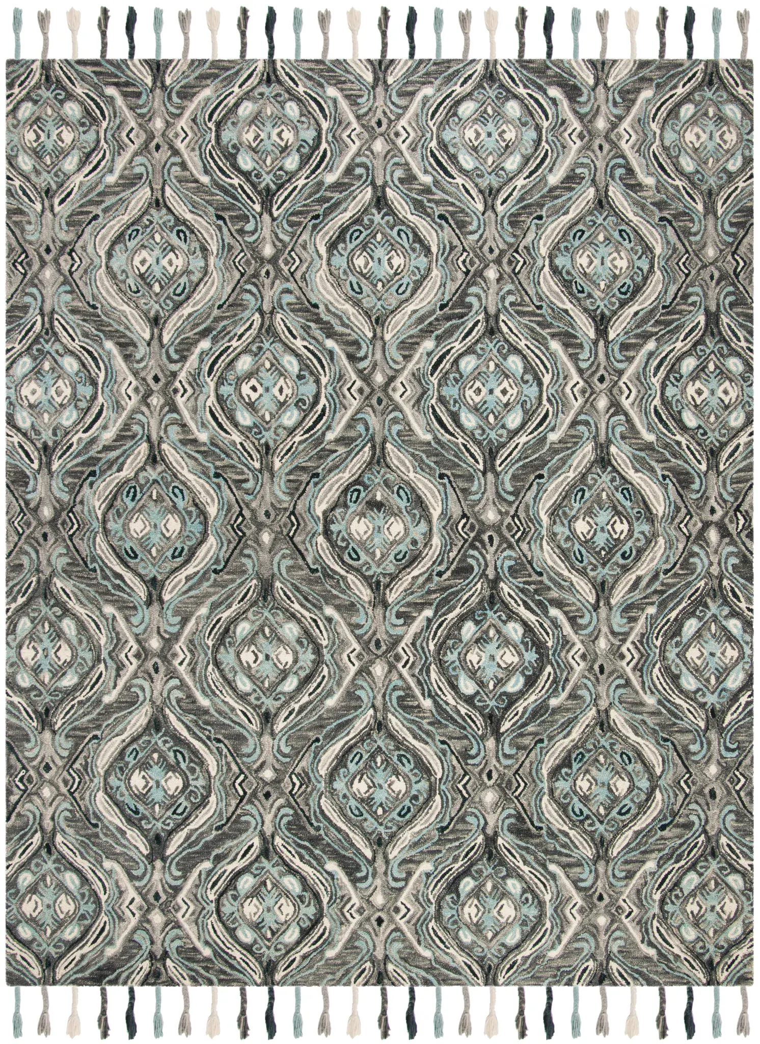 Suzani Ogee Hand-Hooked Wool Rug