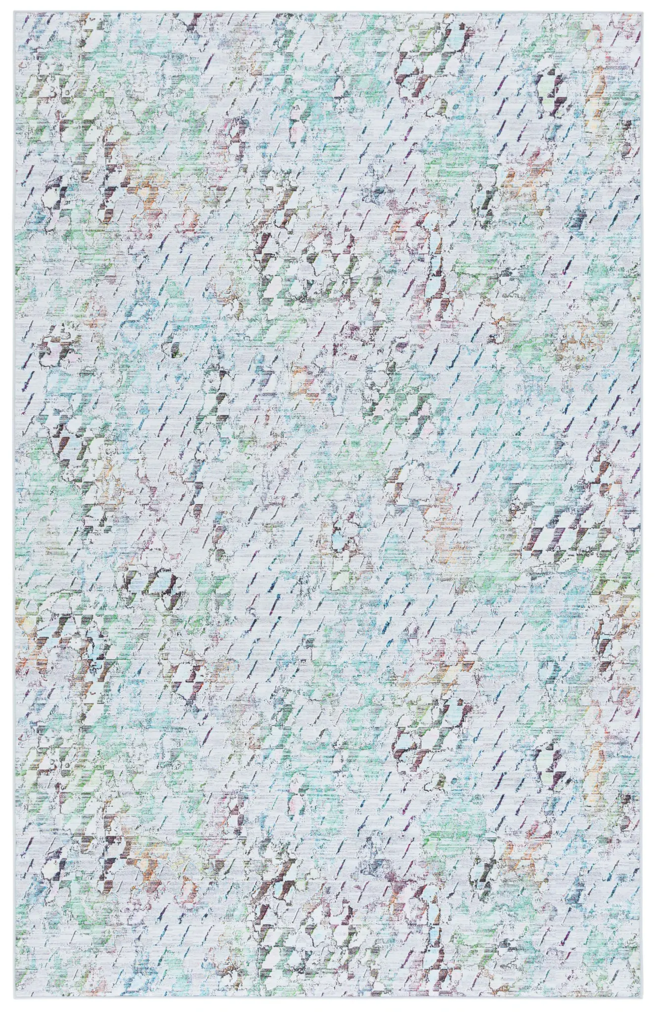 Tacoma Distressed Lattice Washable Rug
