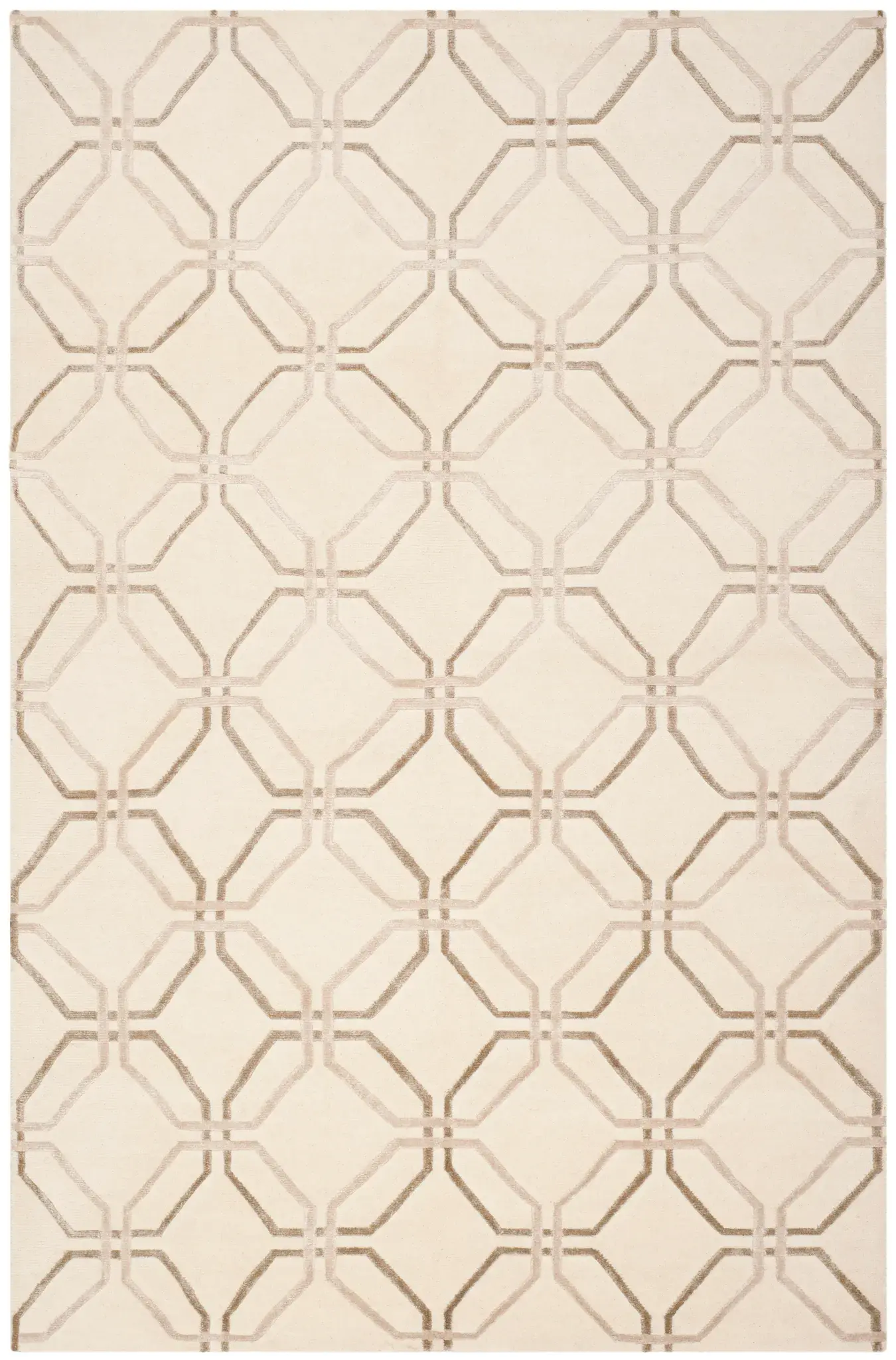 Tibetan Lattice Hand-Knotted Wool Rug