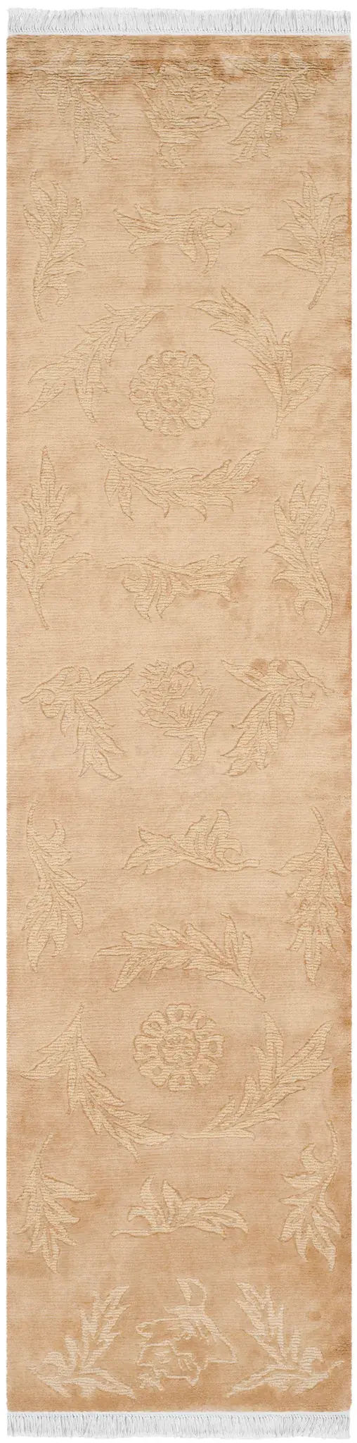 Tibetan Floating Botanical Hand-Knotted Wool Rug