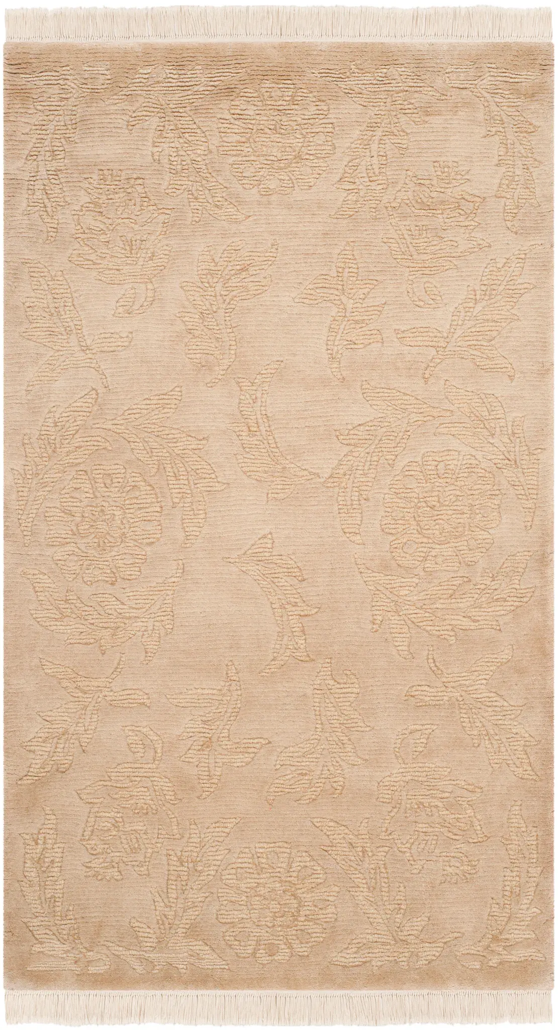 Tibetan Floating Botanical Hand-Knotted Wool Rug