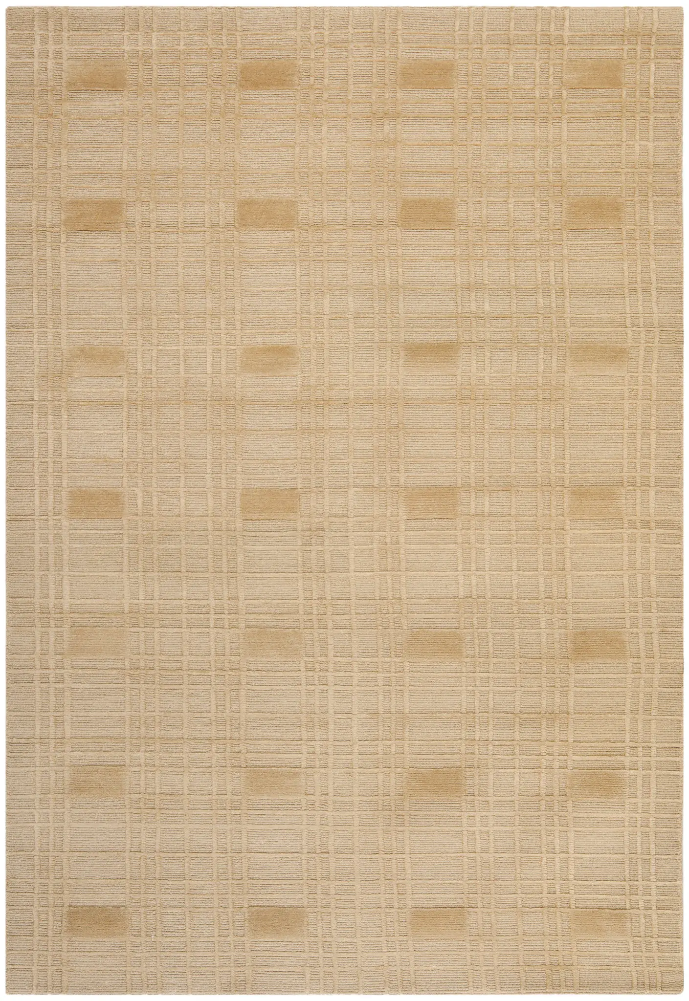 Tibetan Grid Hand-Knotted Wool Rug