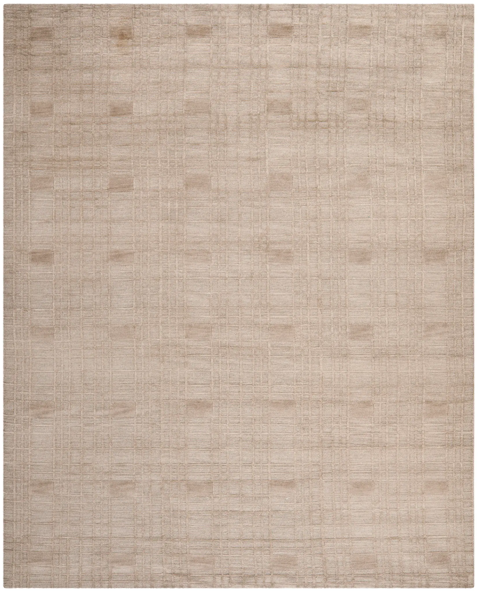Tibetan Grid Hand-Knotted Wool Rug