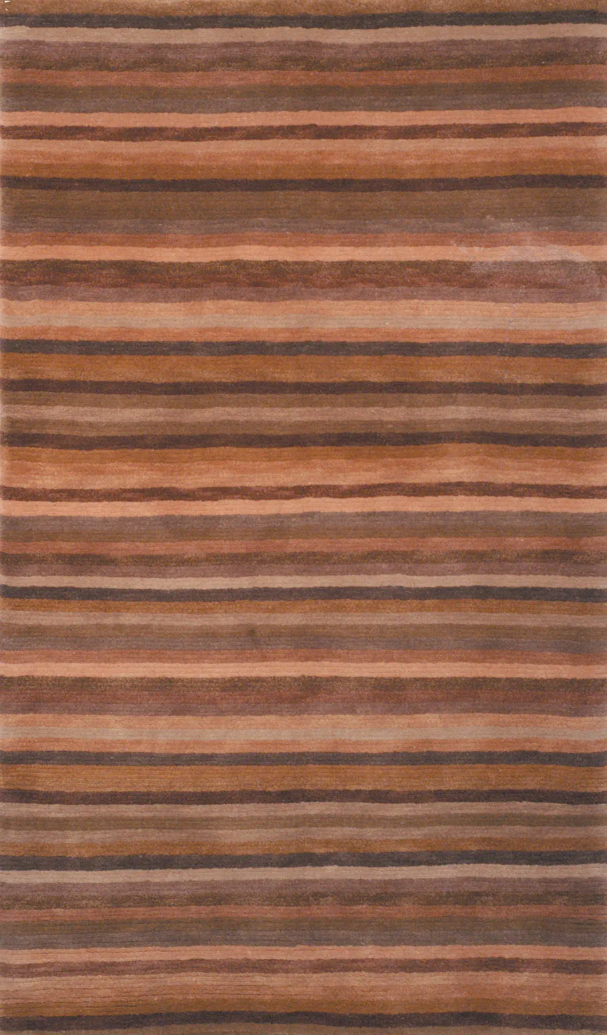 Tibetan Modern Striped Hand-Knotted Wool Rug