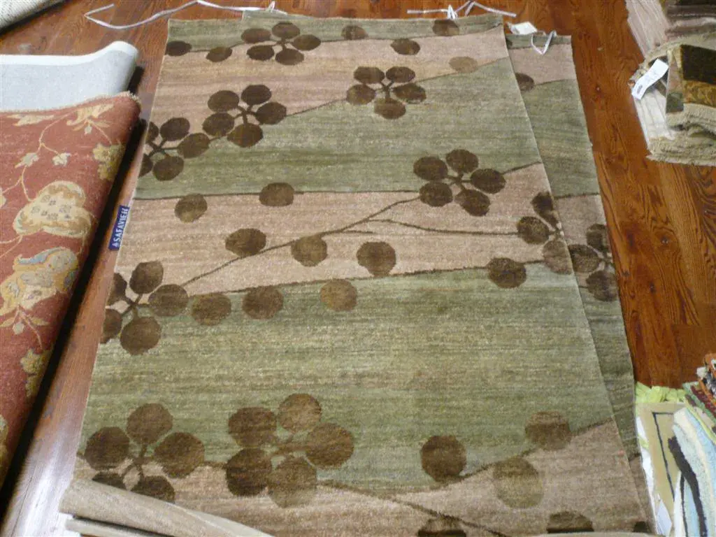 Tibetan Floral Branch Hand-Knotted Rug