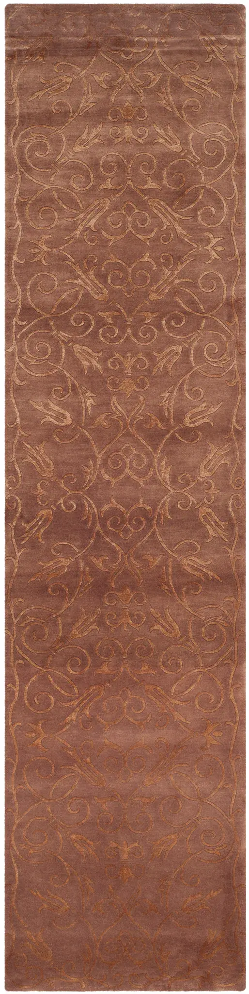 Tibetan Scrolling Botanical Hand-Knotted Rug