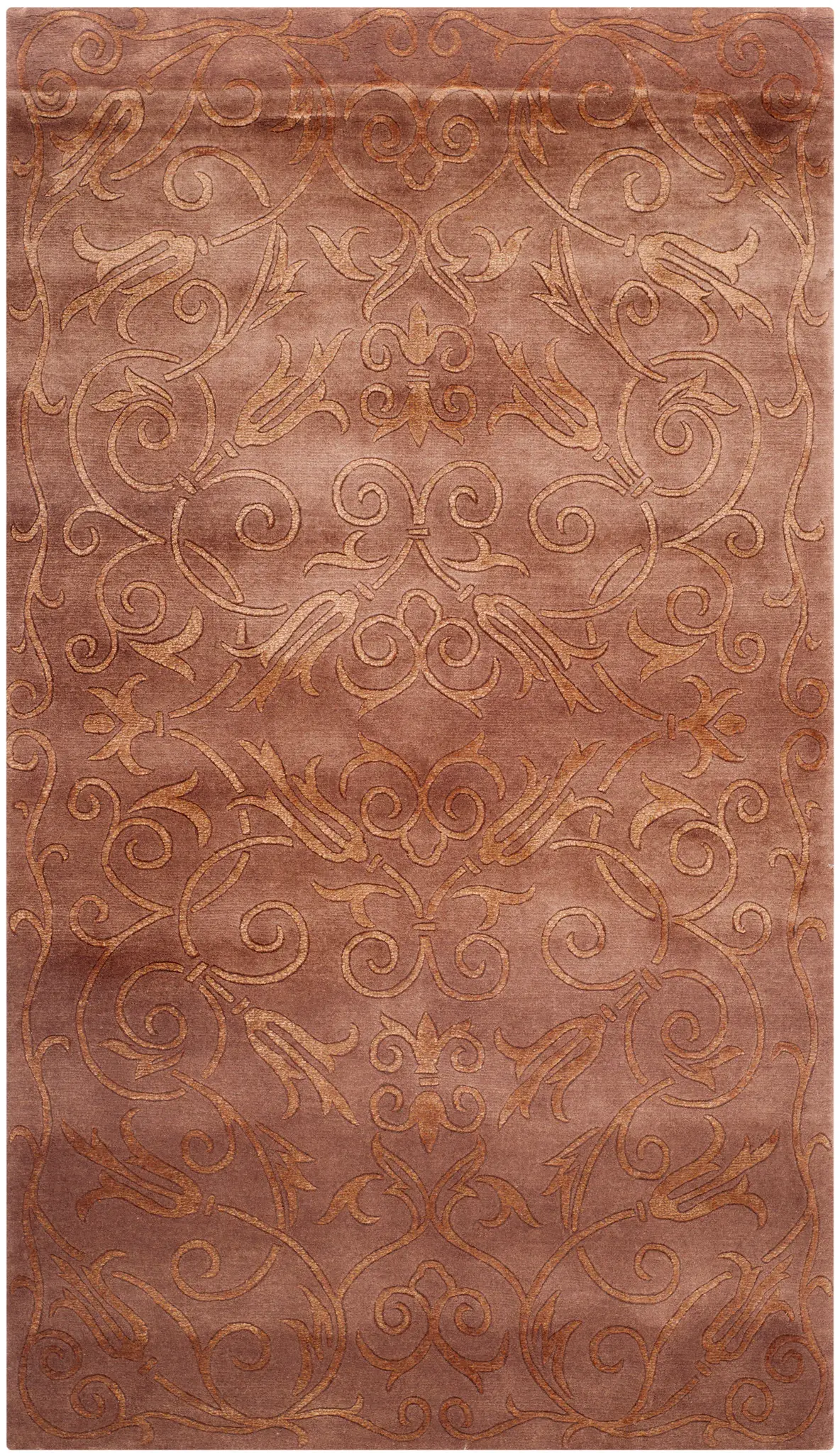 Tibetan Scrolling Botanical Hand-Knotted Rug