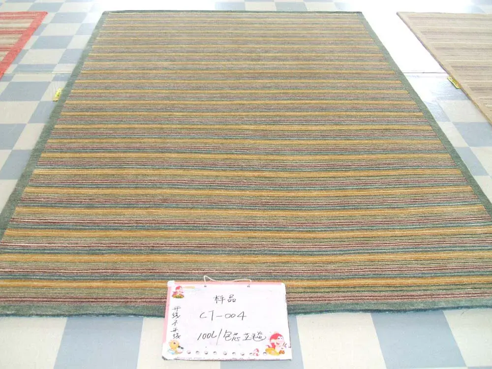 Tibetan Modern Fine Stripe Hand-Knotted Rug