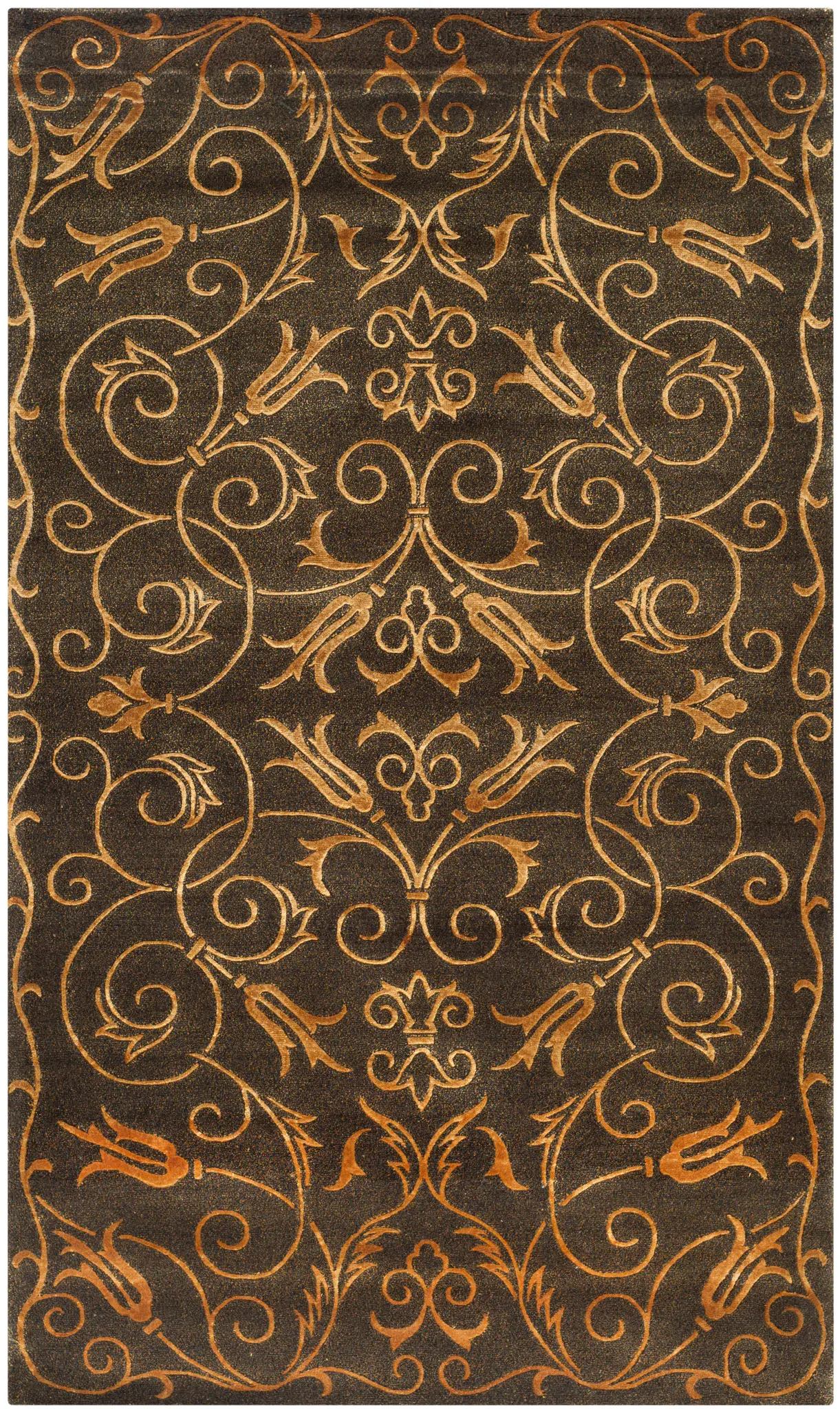 Tibetan Scrolling Vine Hand-Knotted Rug