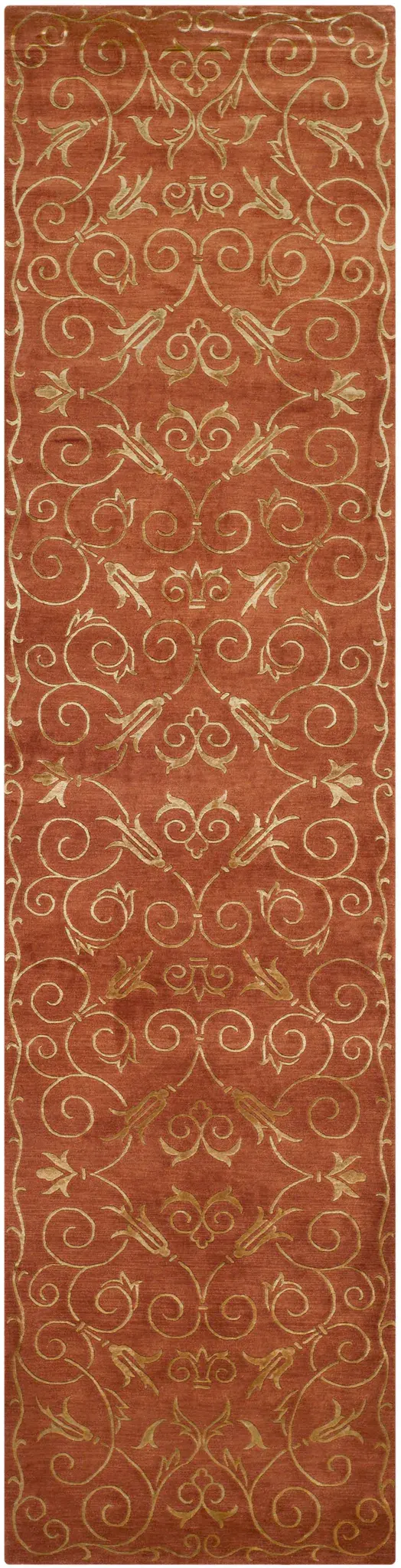 Tibetan Scrolling Vine Hand-Knotted Rug