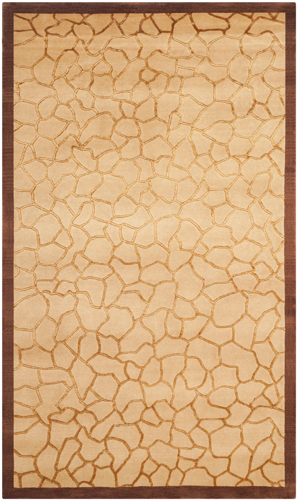 Tibetan Cracked Earth Hand-Knotted Rug