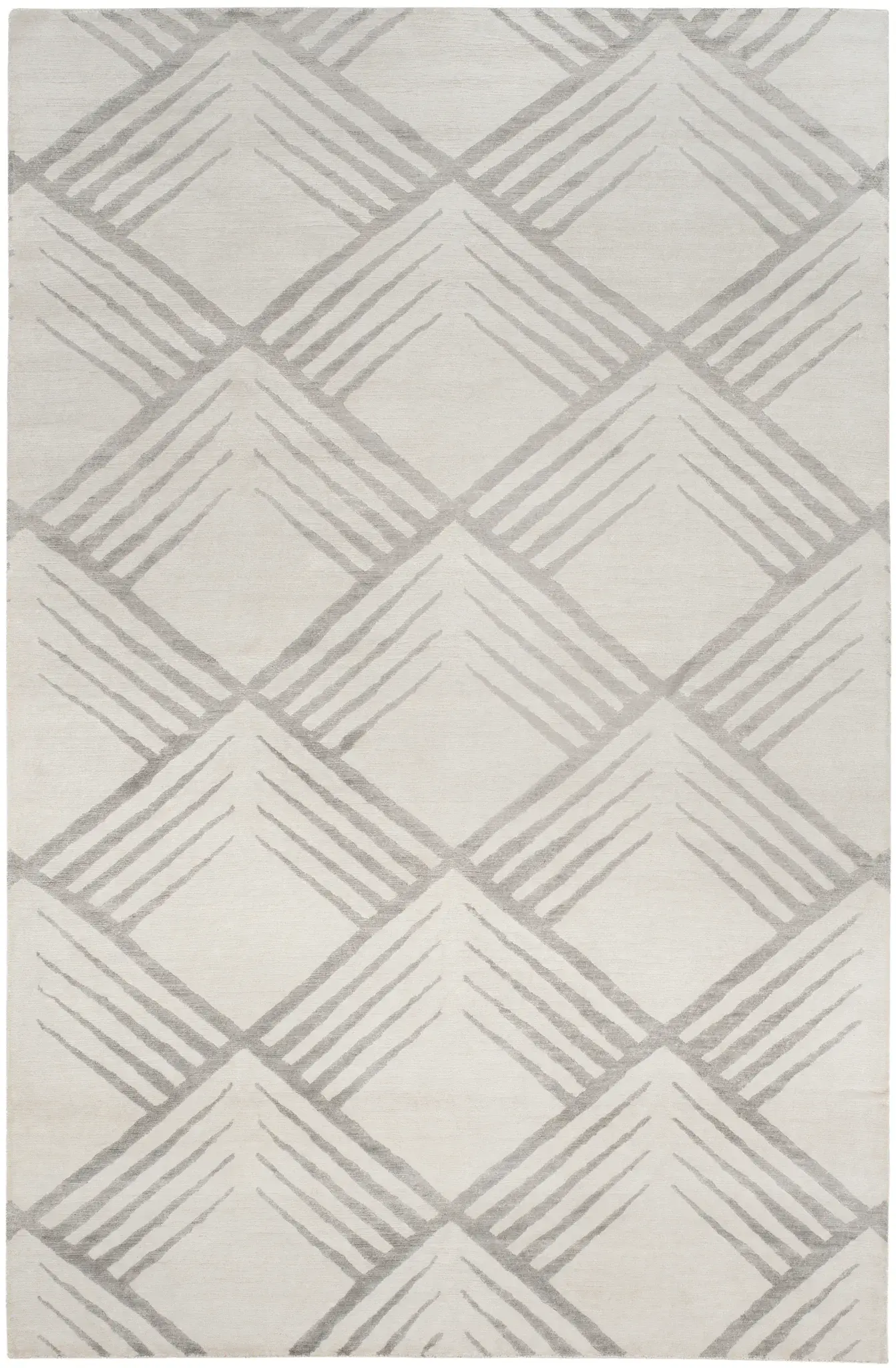Tibetan Chevron Diamond Hand-Knotted Viscose Rug
