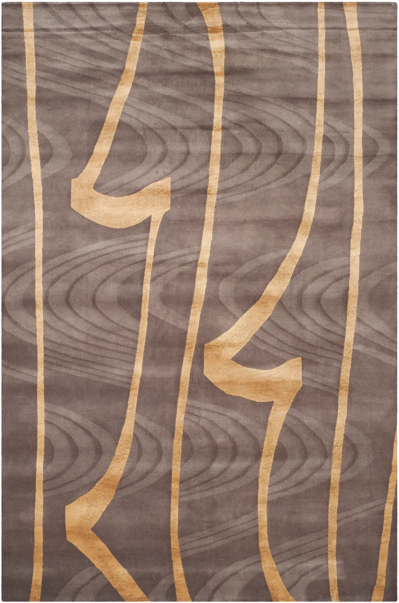Tibetan Rippled Stripe Hand-Knotted Rug