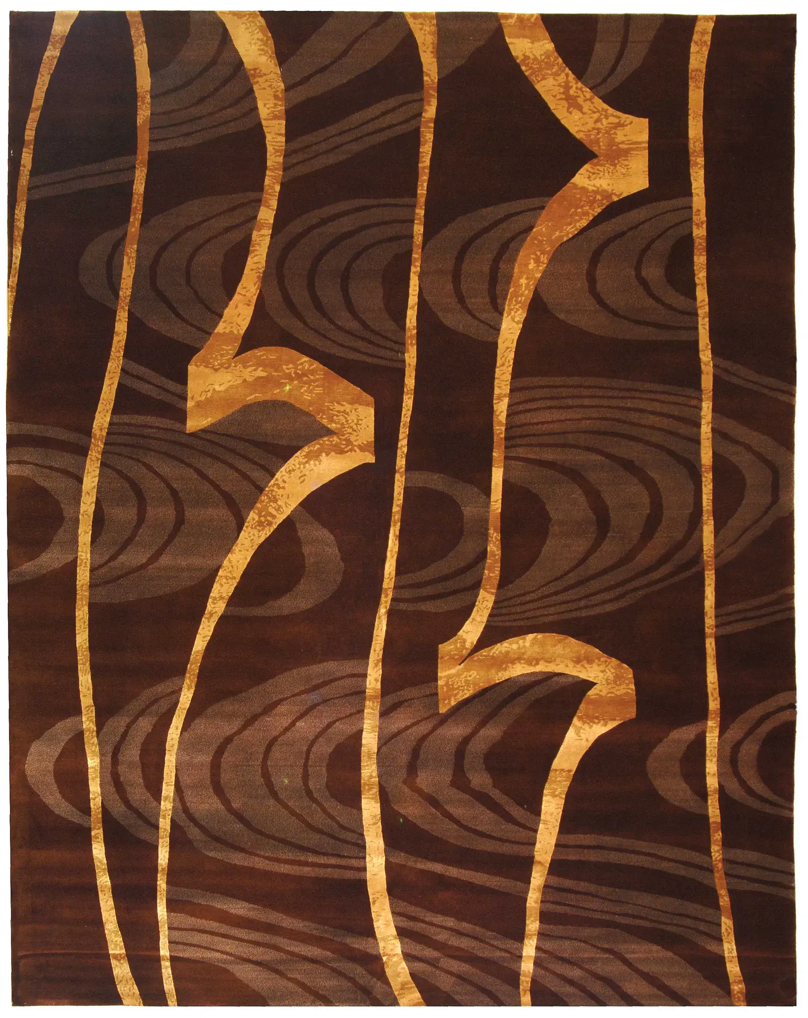 Tibetan Rippled Stripe Hand-Knotted Rug