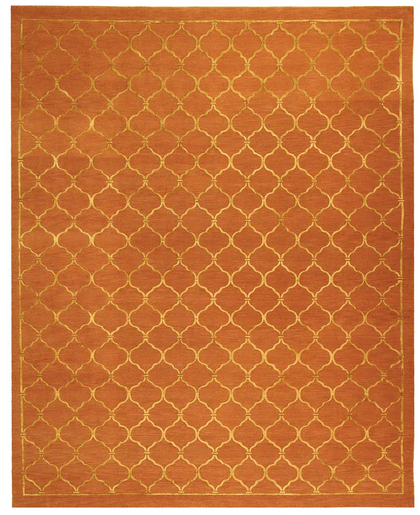 Tibetan Trellis Hand-Knotted Rug