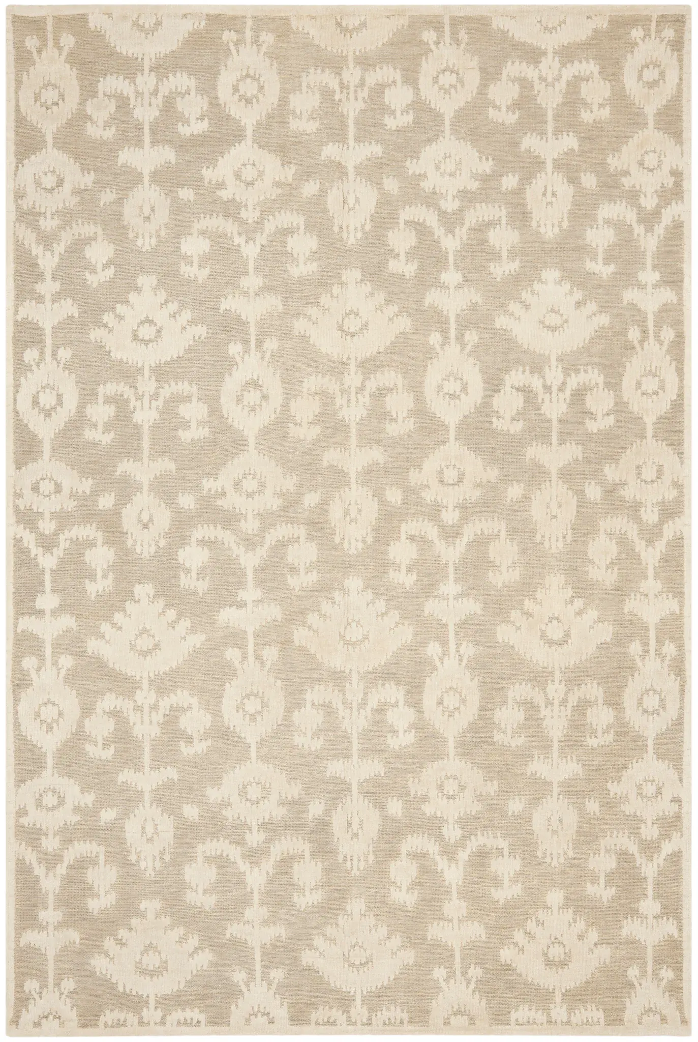 Tibetan Ikat Blossom Hand-Knotted Rug