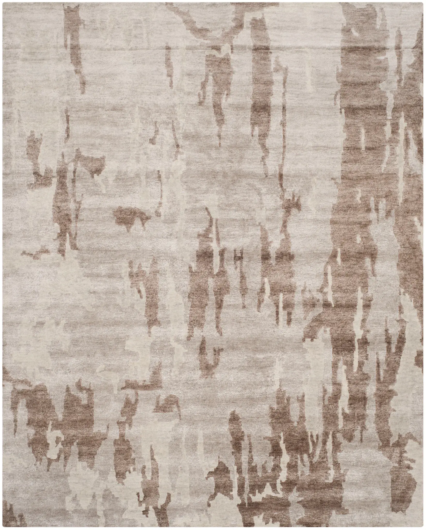 Tibetan Abstract Drip Hand-Knotted Rug