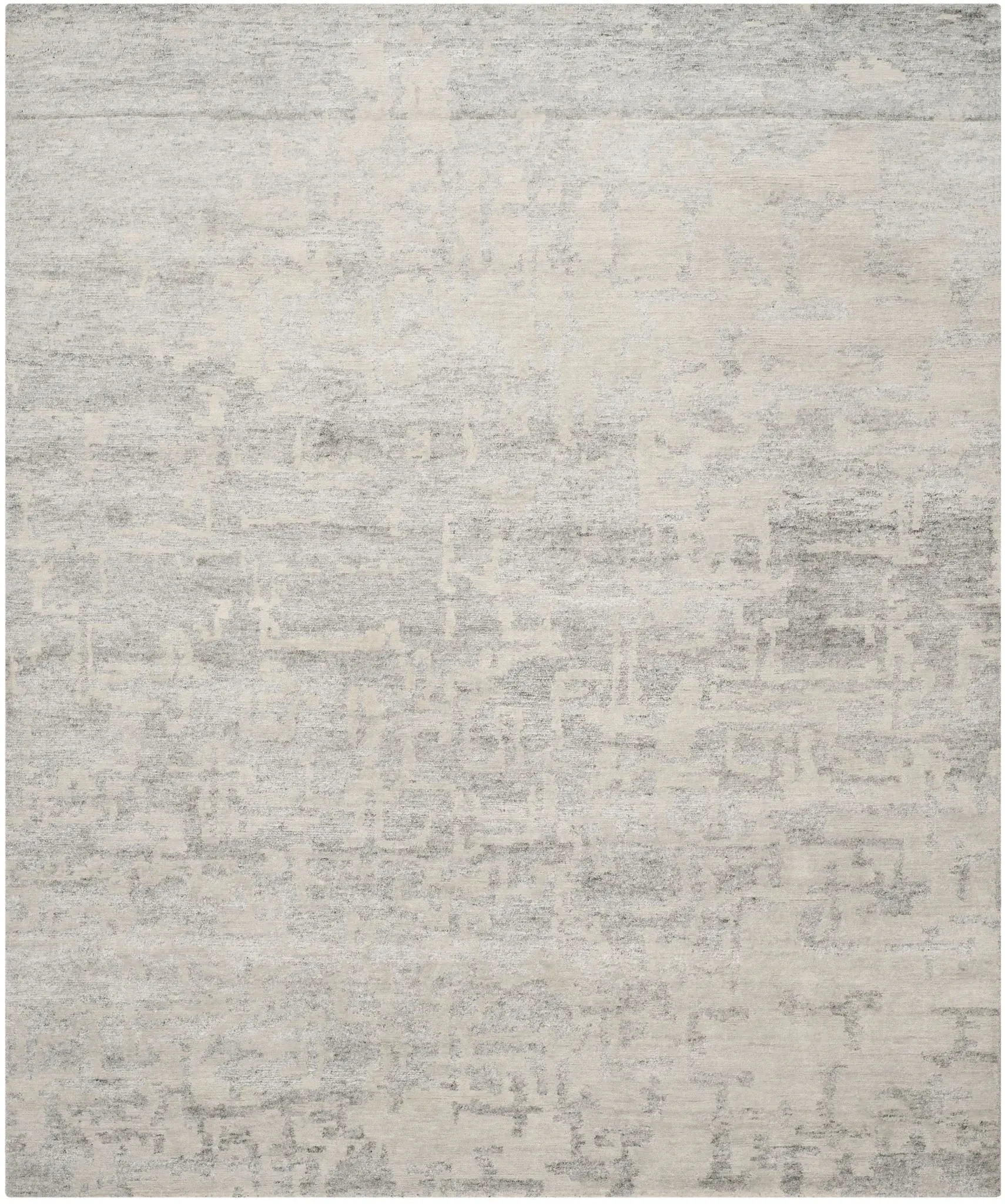 Tibetan Aura Abstract Textured Hand-Knotted Rug