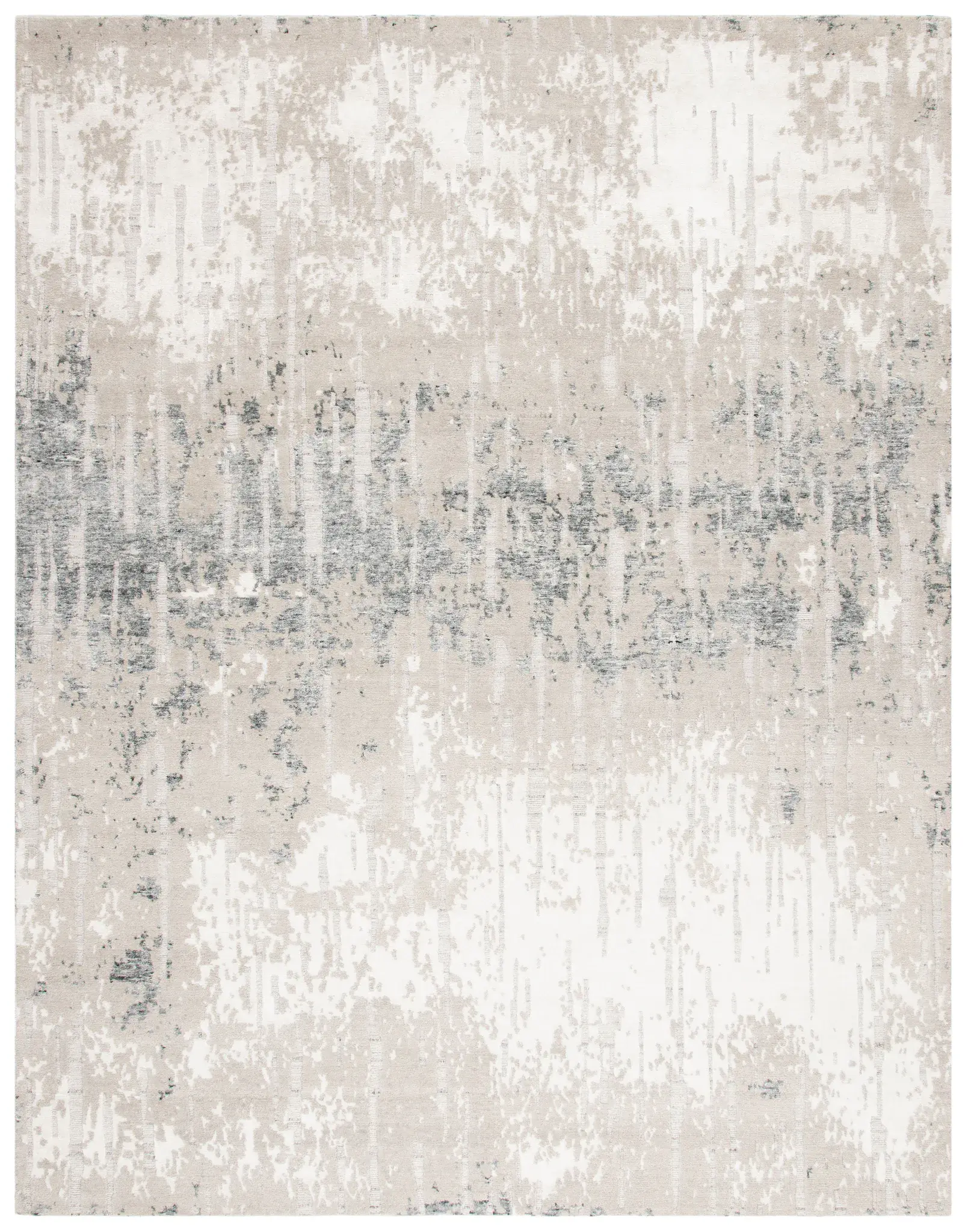 Tibetan Striated Abstract Hand-Woven Rug
