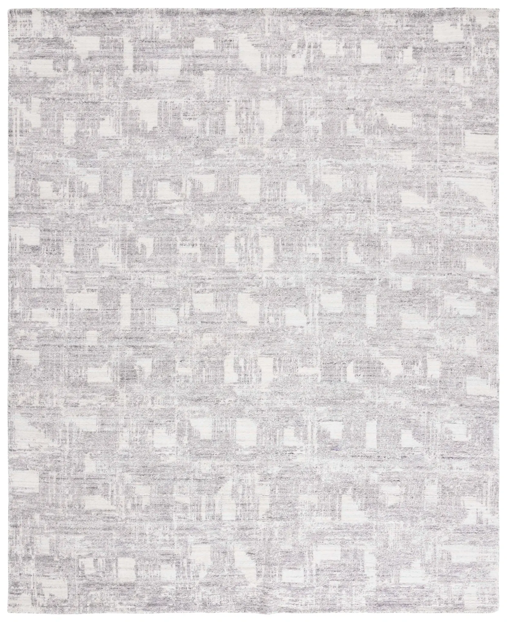 Tibetan Textured Grid Hand-Loomed Rug