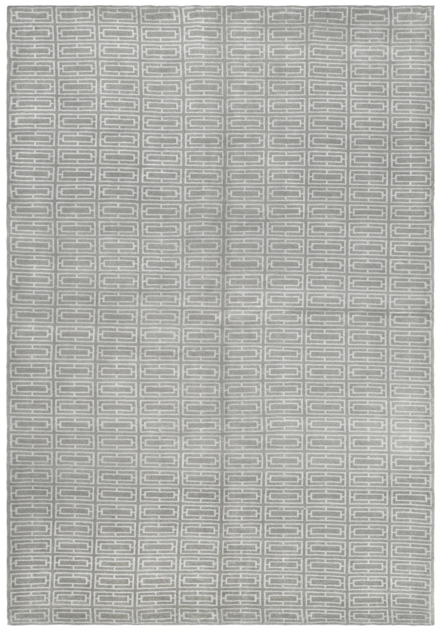 Tibetan Linear Grid Hand-Knotted Rug