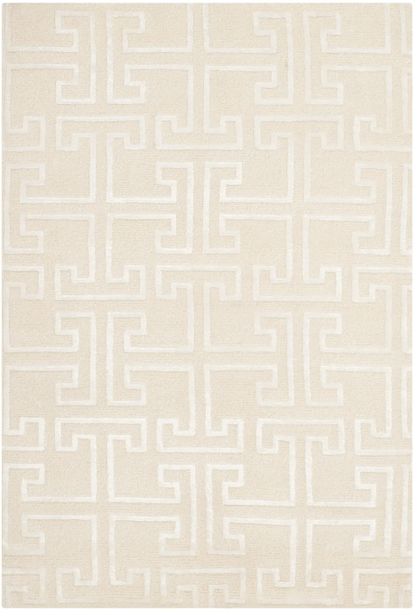 Tibetan Interlocking Key Hand-Knotted Rug