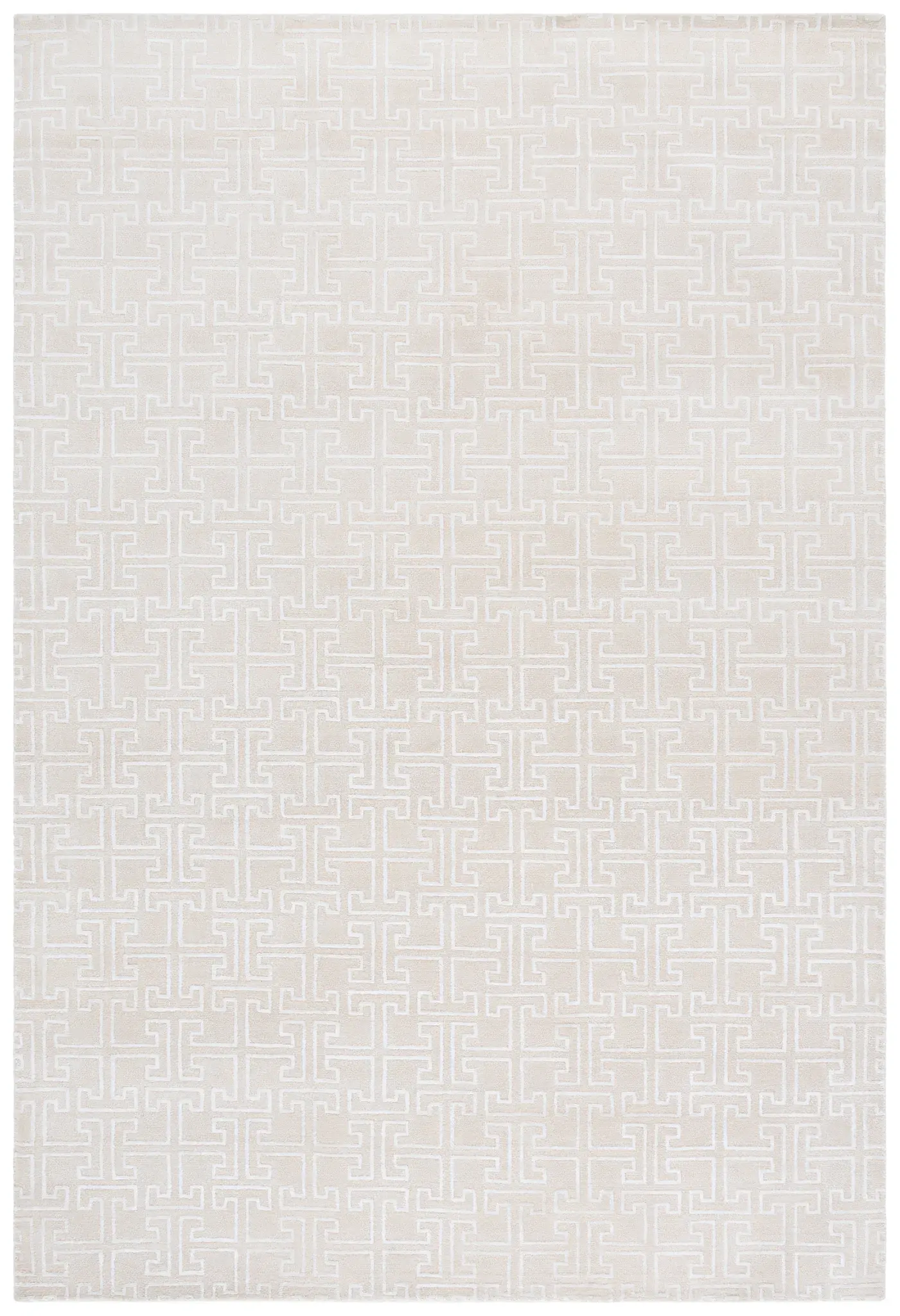 Tibetan Interlocking Key Hand-Knotted Rug