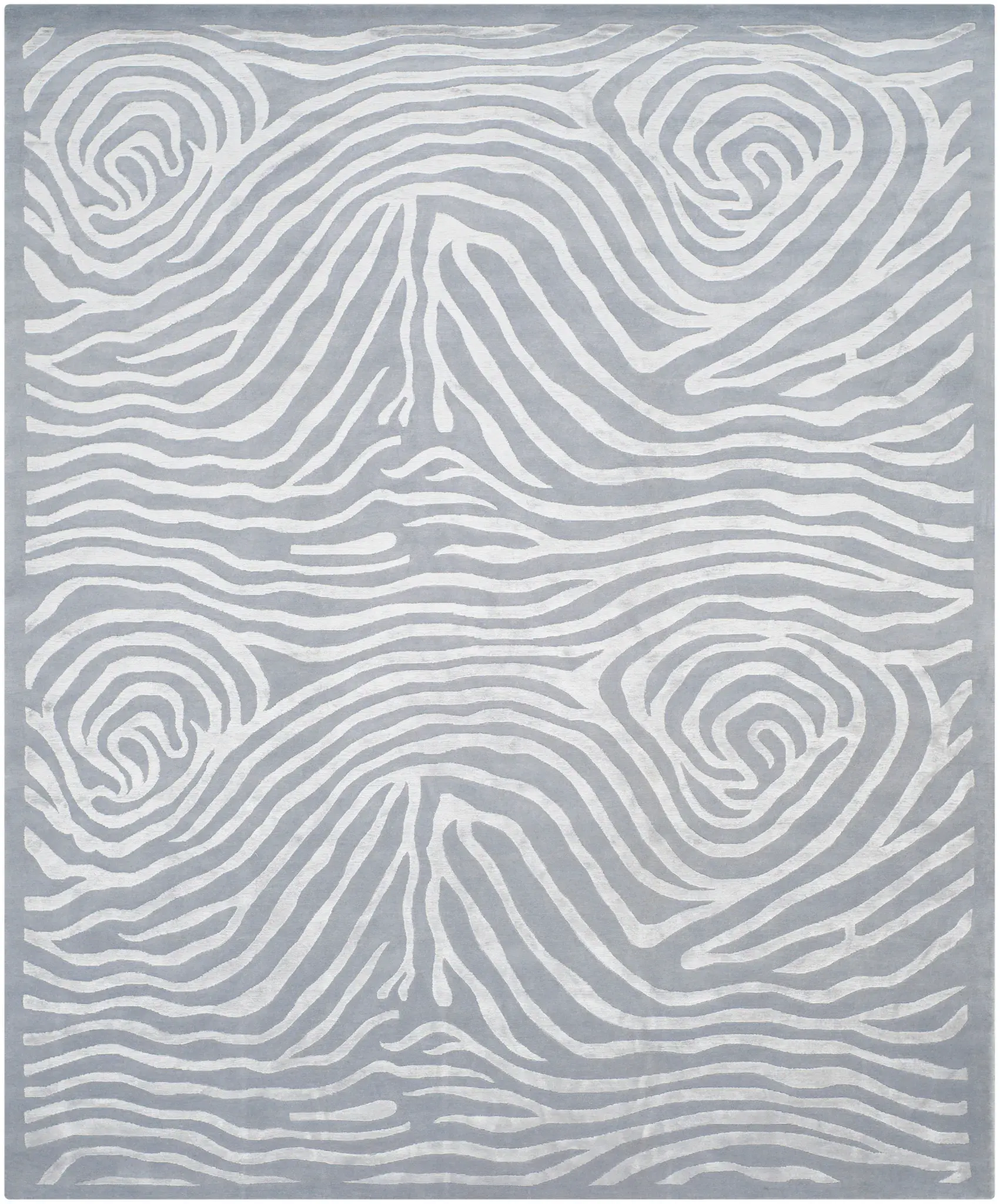 Tibetan Swirling Wave Hand-Knotted Rug