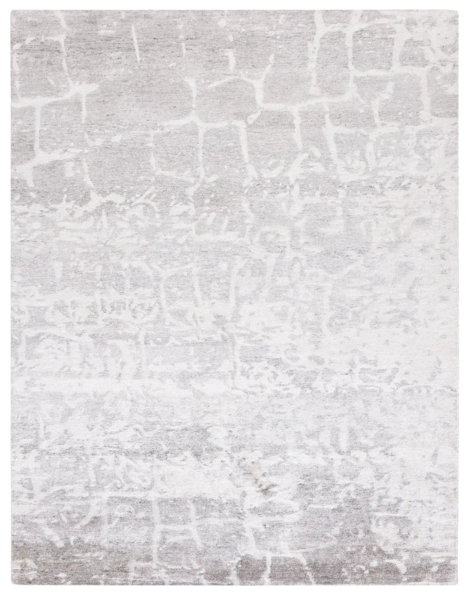 Tibetan Cracked Stone Hand-Knotted Rug