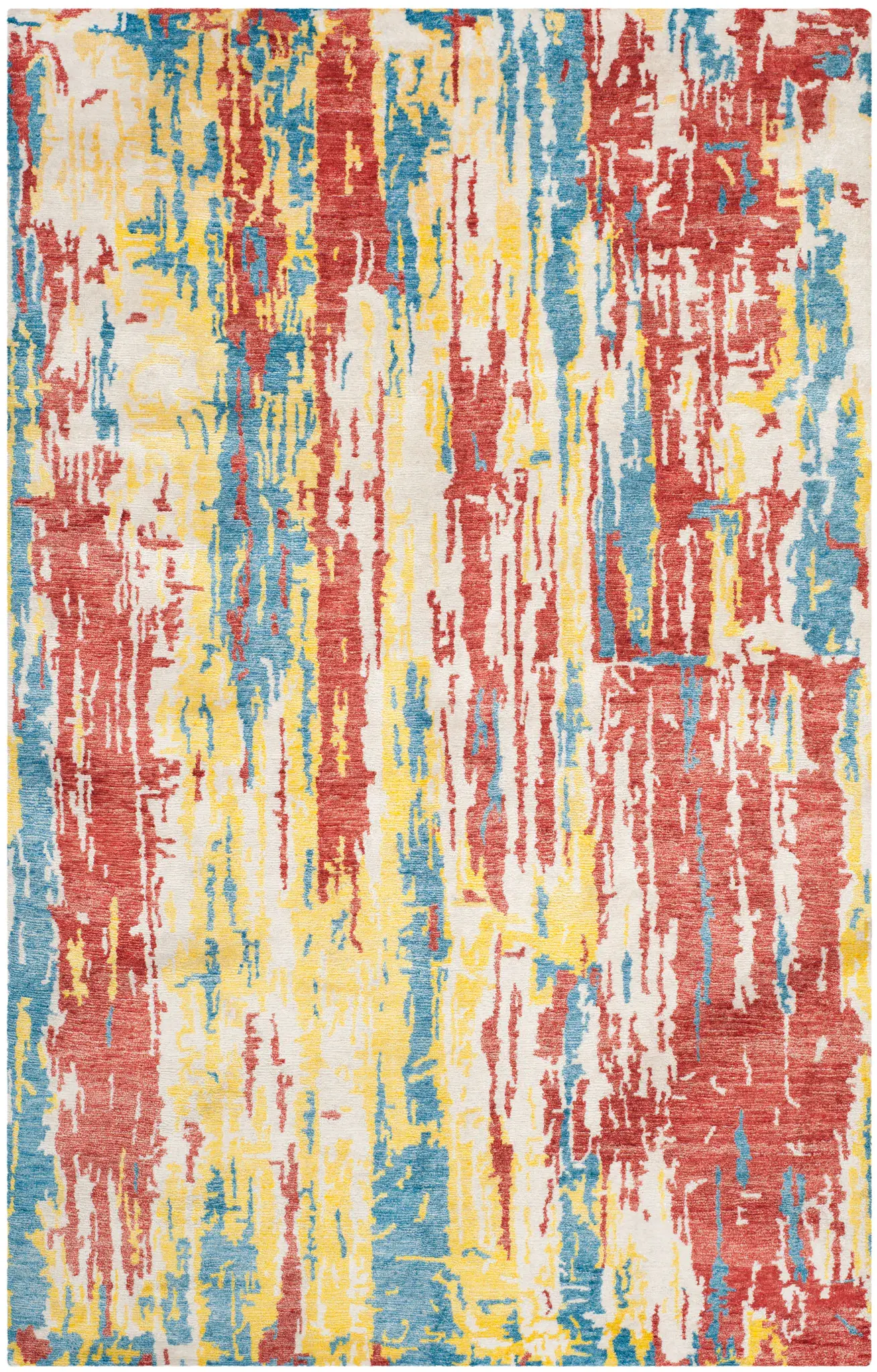 Tibetan Elysian Abstract Hand-Knotted Rug