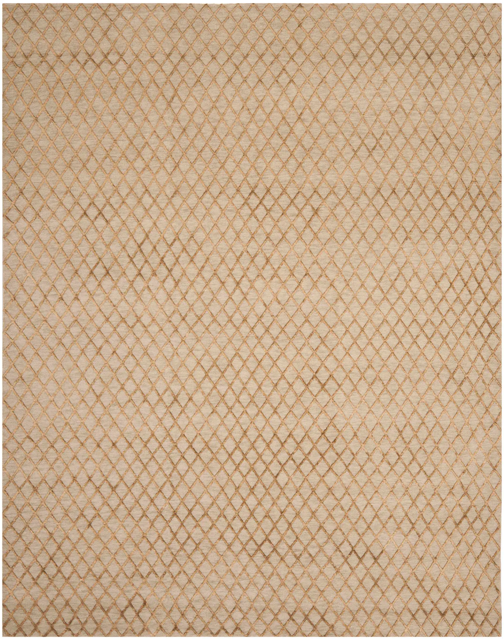 Tibetan Diamond Trellis Hand-Knotted Rug