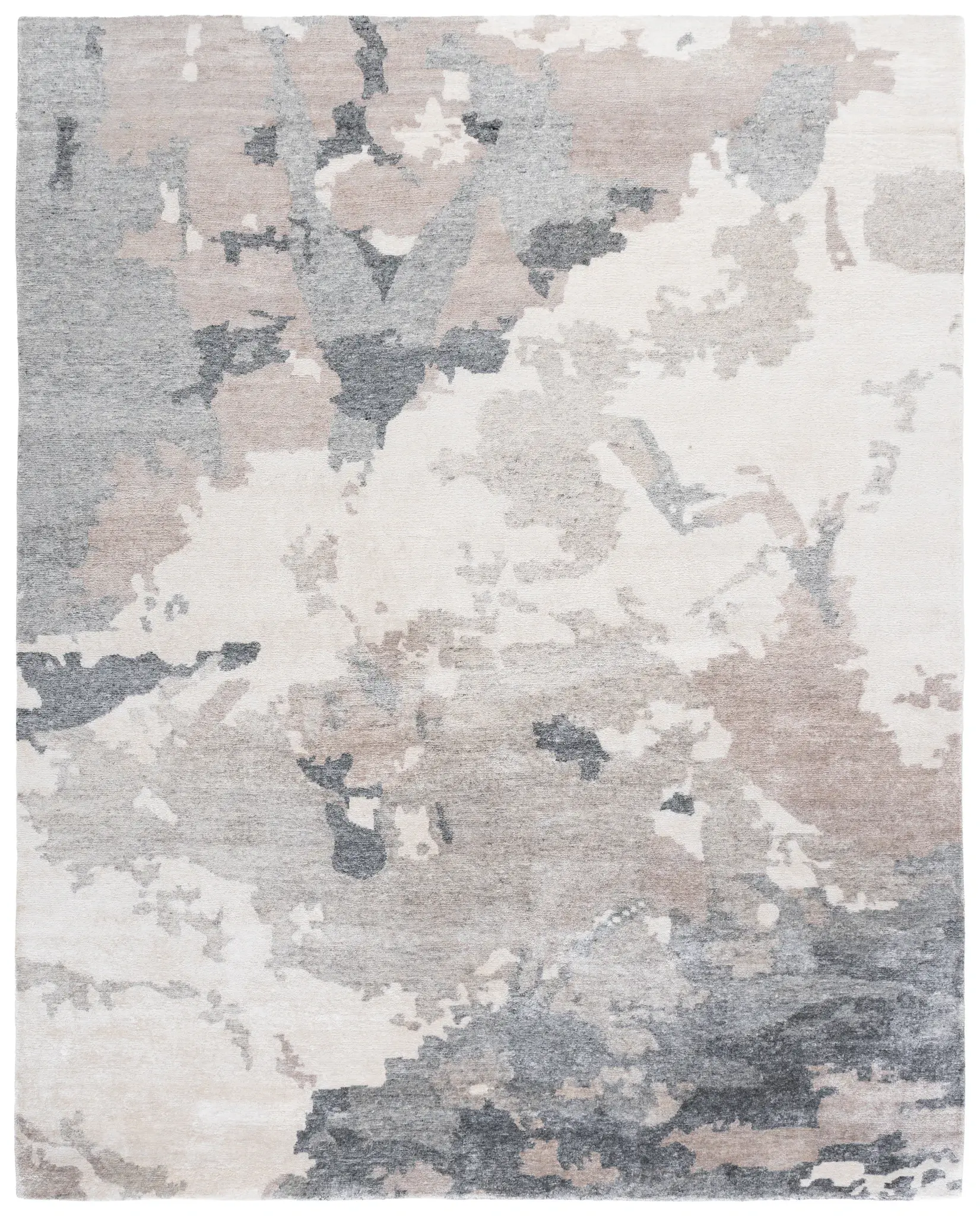 Tibetan Fluid Abstract Hand-Knotted Rug