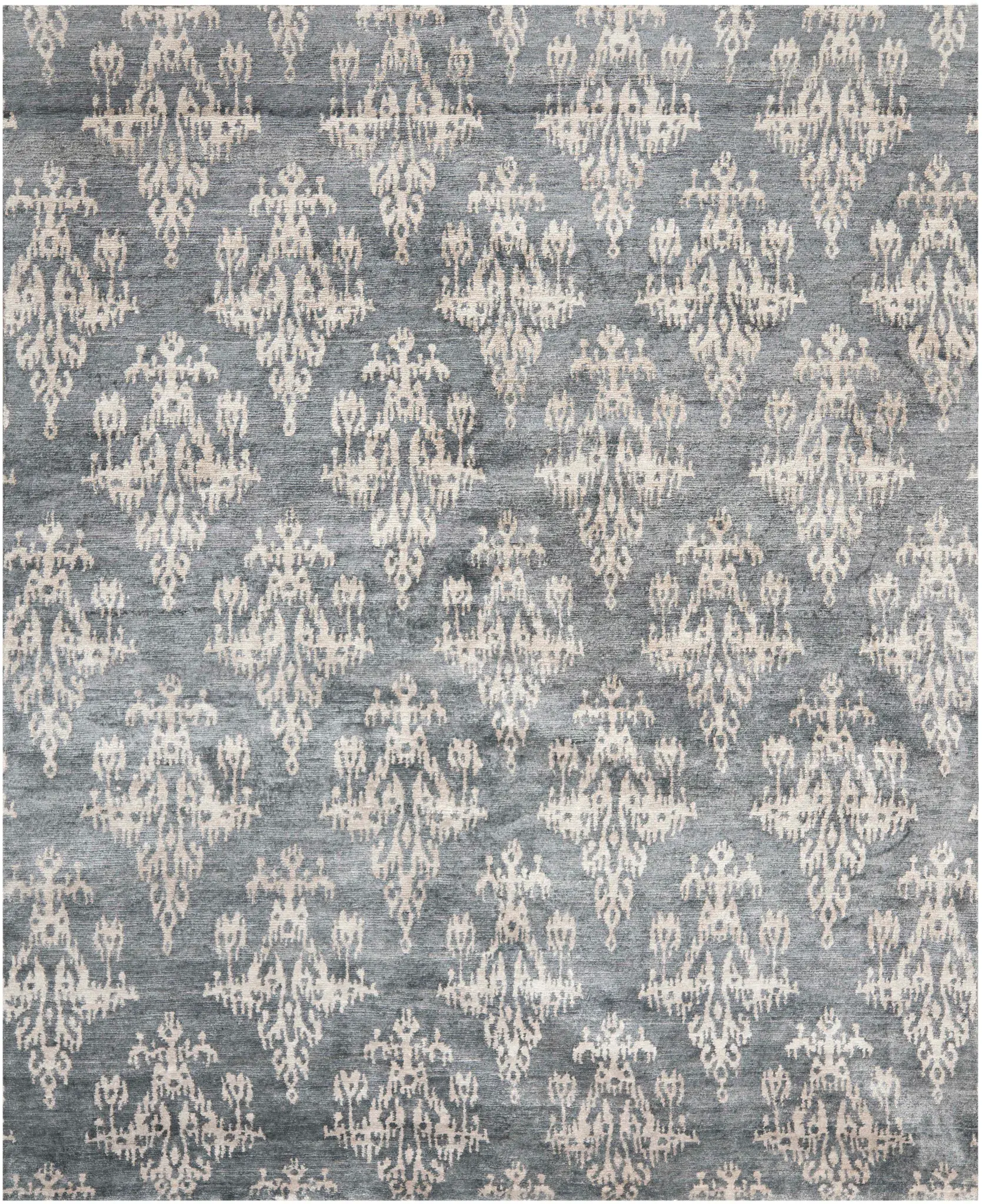 Tibetan Blurred Damask Hand-Knotted Rug