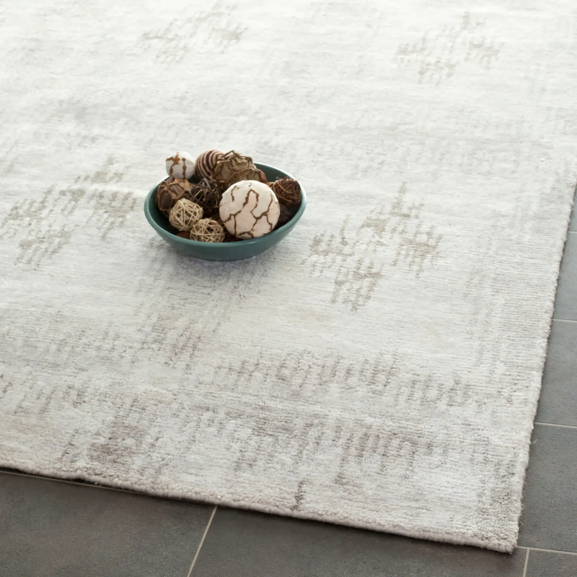 Tibetan Ikat Medallion Hand-Knotted Rug