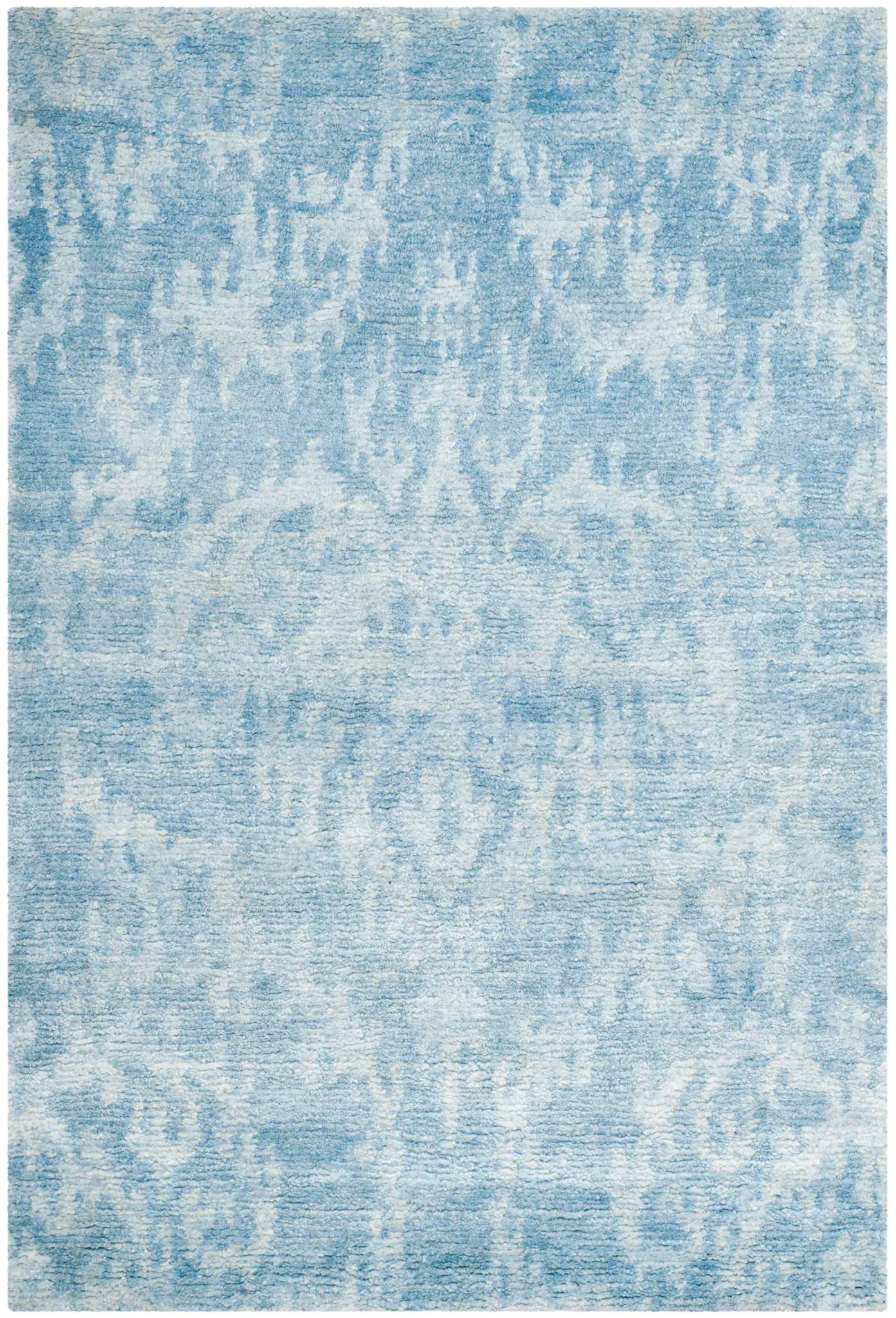 Tibetan Faded Damask Hand-Knotted Rug
