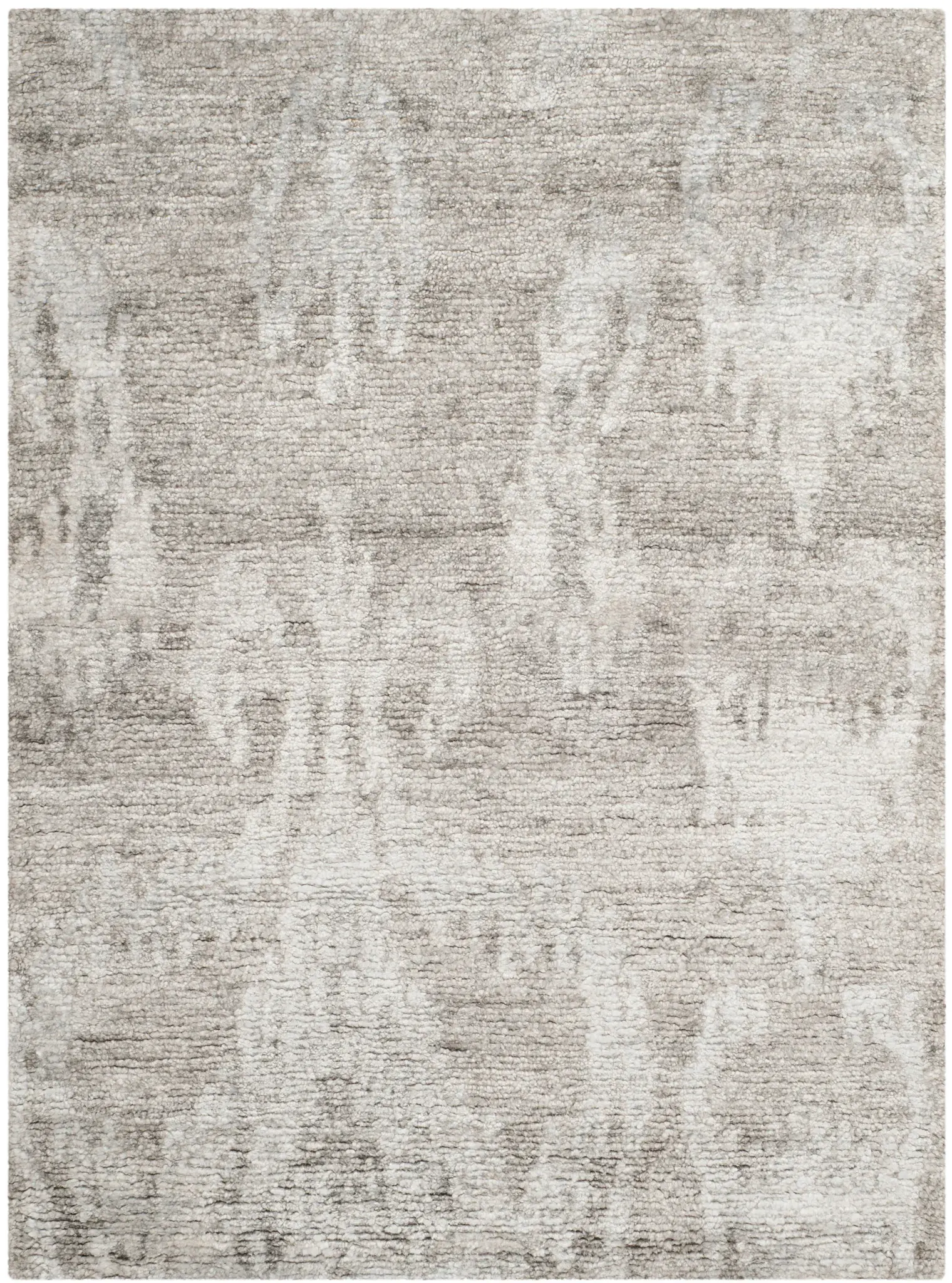 Tibetan Bohemian Feathered Ikat Hand-Knotted Rug